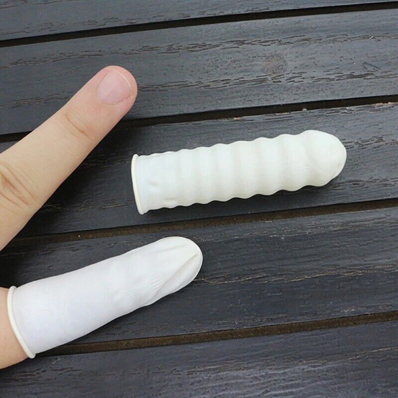 100pcs Fingertip Protective Gloves Watch Repair Disposable Latex Finger Cots