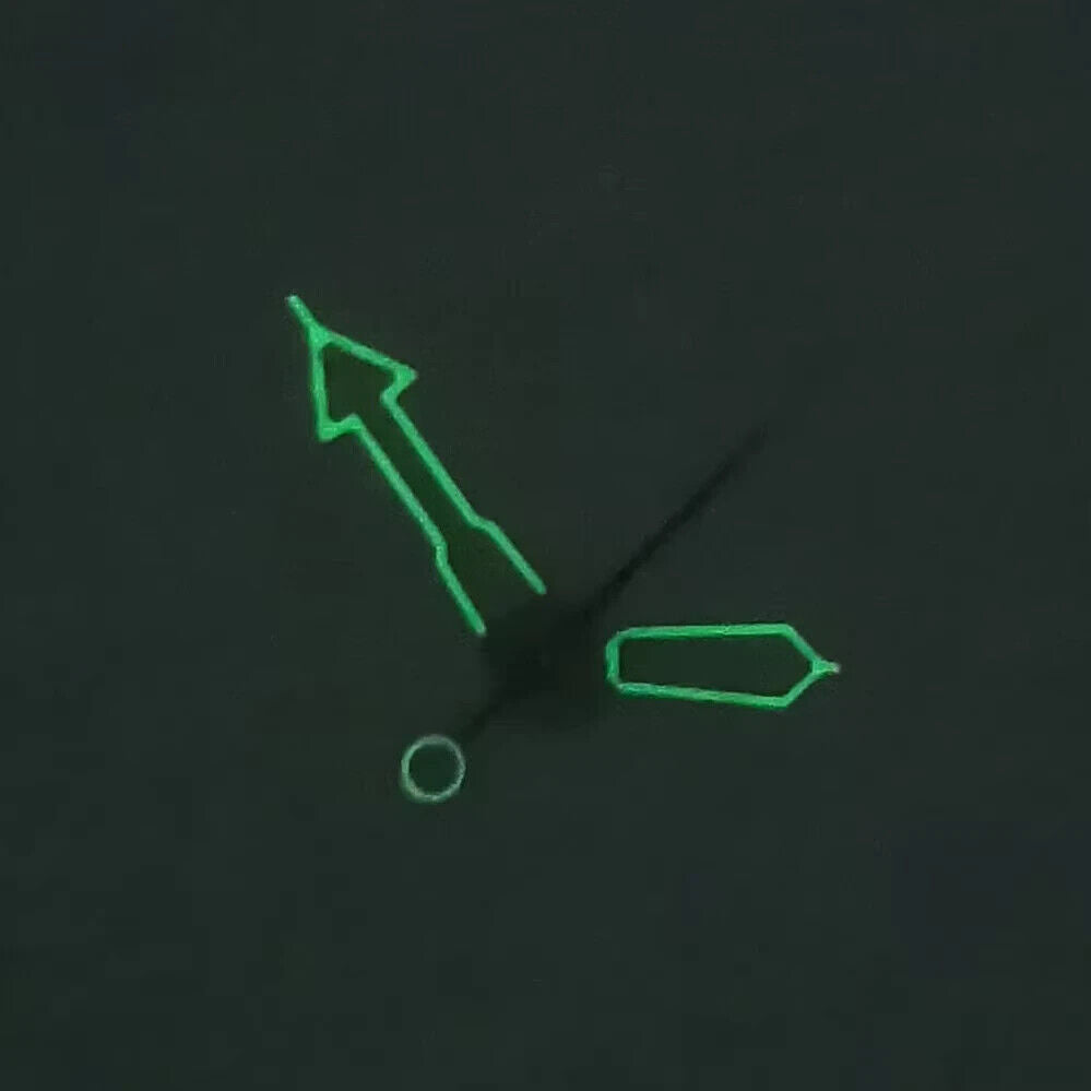 White Skeleton Watch Hands For SEIKO NH35/NH36 Movements Green Luminous