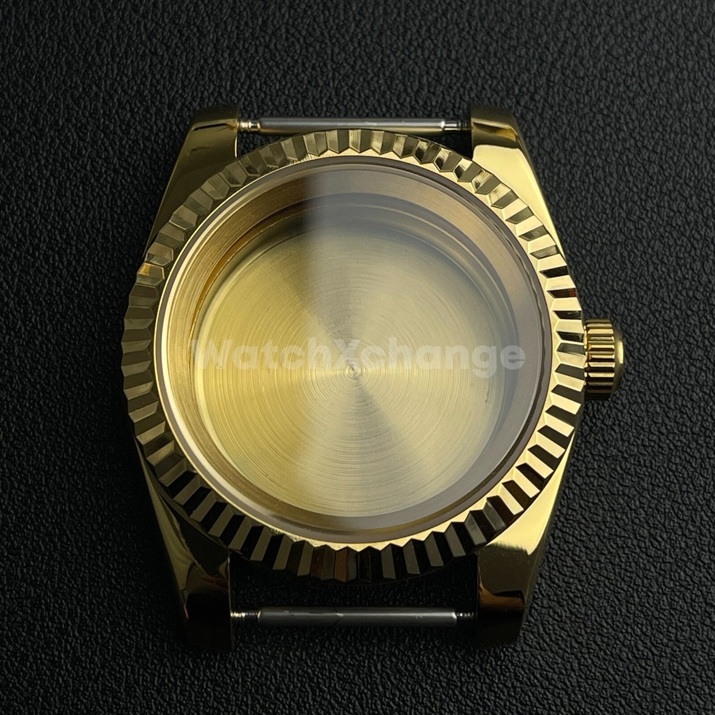 36mm Gold Watch Case Fluted Modified Sapphire Diving for NH35/NH36 Movement