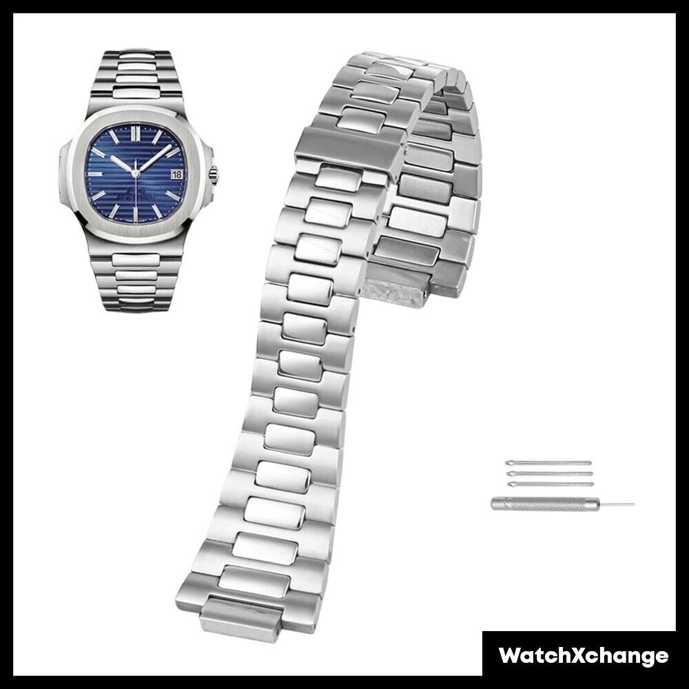 Stainless Steel Watch Band Fit For Patek Philippe Nautilus 5711/5726 Strap 25mm