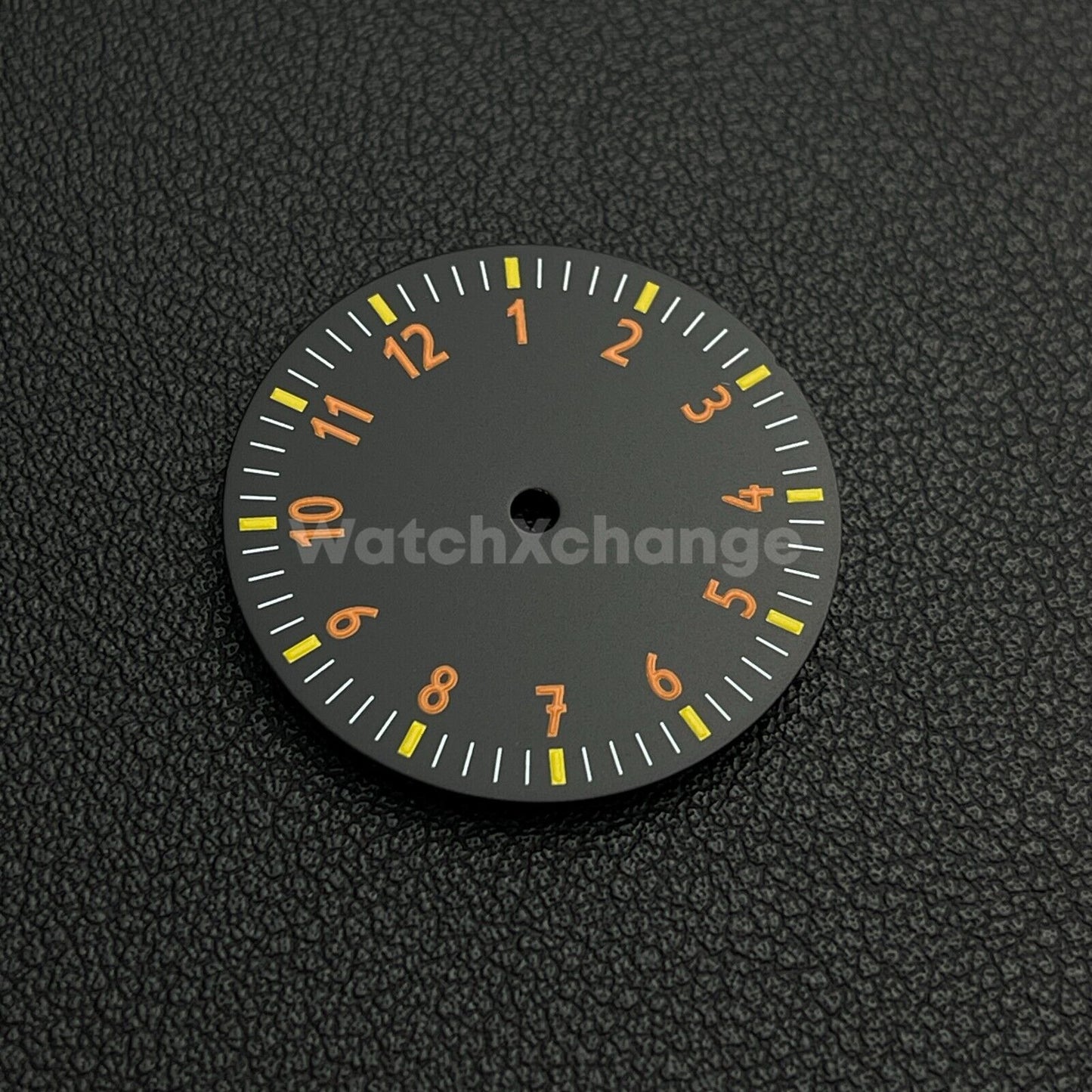 28.5mm Black & Orange Watch Dial for NH35/NH36/4R Movements