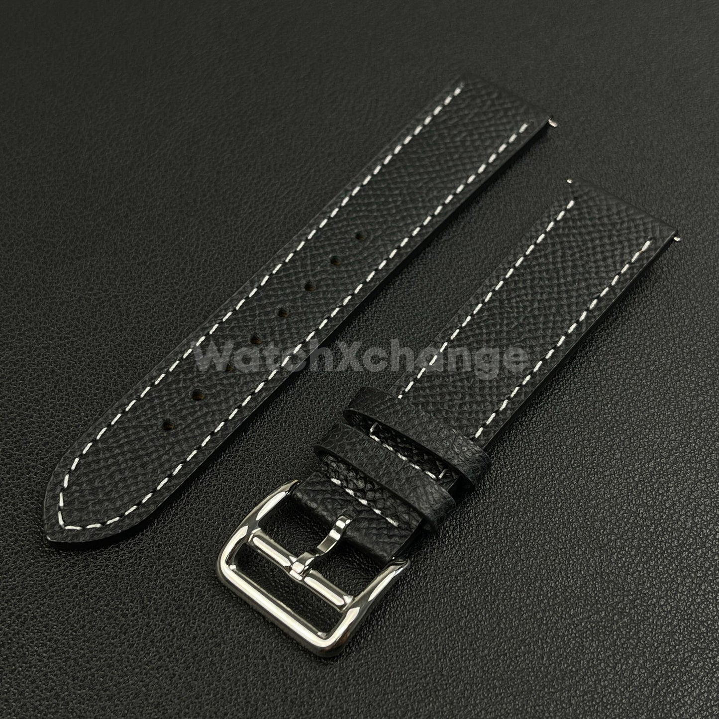 Black Universal Quick Release Genuine Leather Watch Strap Band 18mm 20mm 22mm