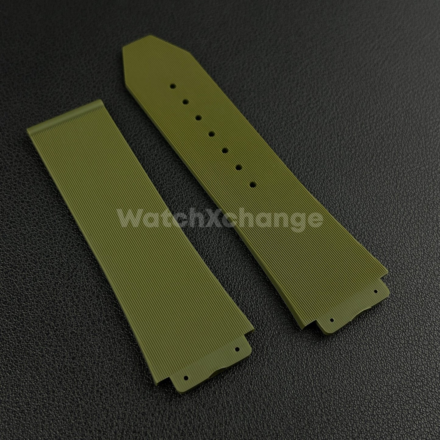 Green Rubber Silicone Watch Strap Waterproof Band 26*19mm Fit HUBLOT BIG BANG