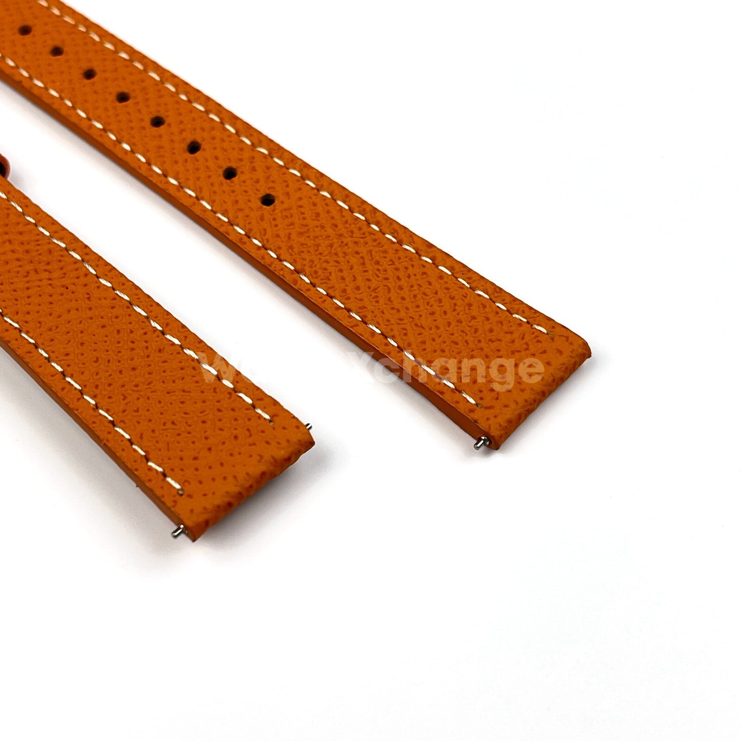 Orange Universal Quick Release Genuine Leather Watch Strap Band 18mm 20mm 22mm