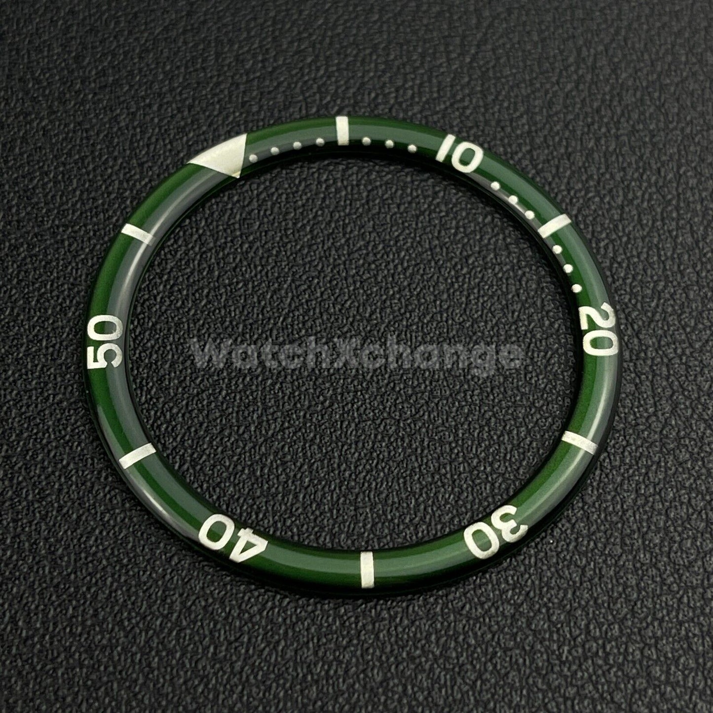 Green & Silver 38mm Flat Resin Bezel Insert For Divers Watch Seiko Mod SKX SRPD
