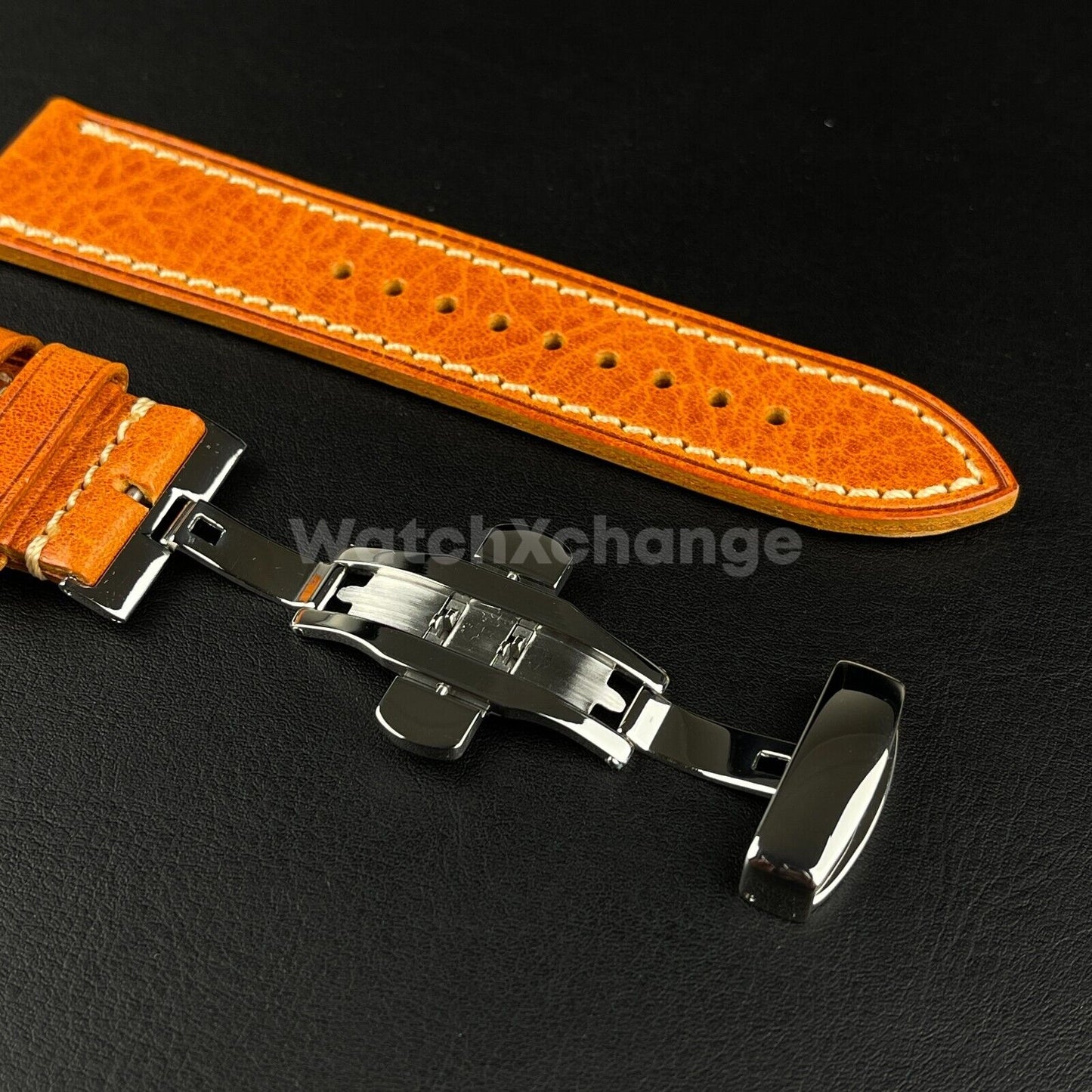 Mens Genuine Light Brown Leather Watch Strap Band for PANERAI FOSSIL 20, 22 24mm