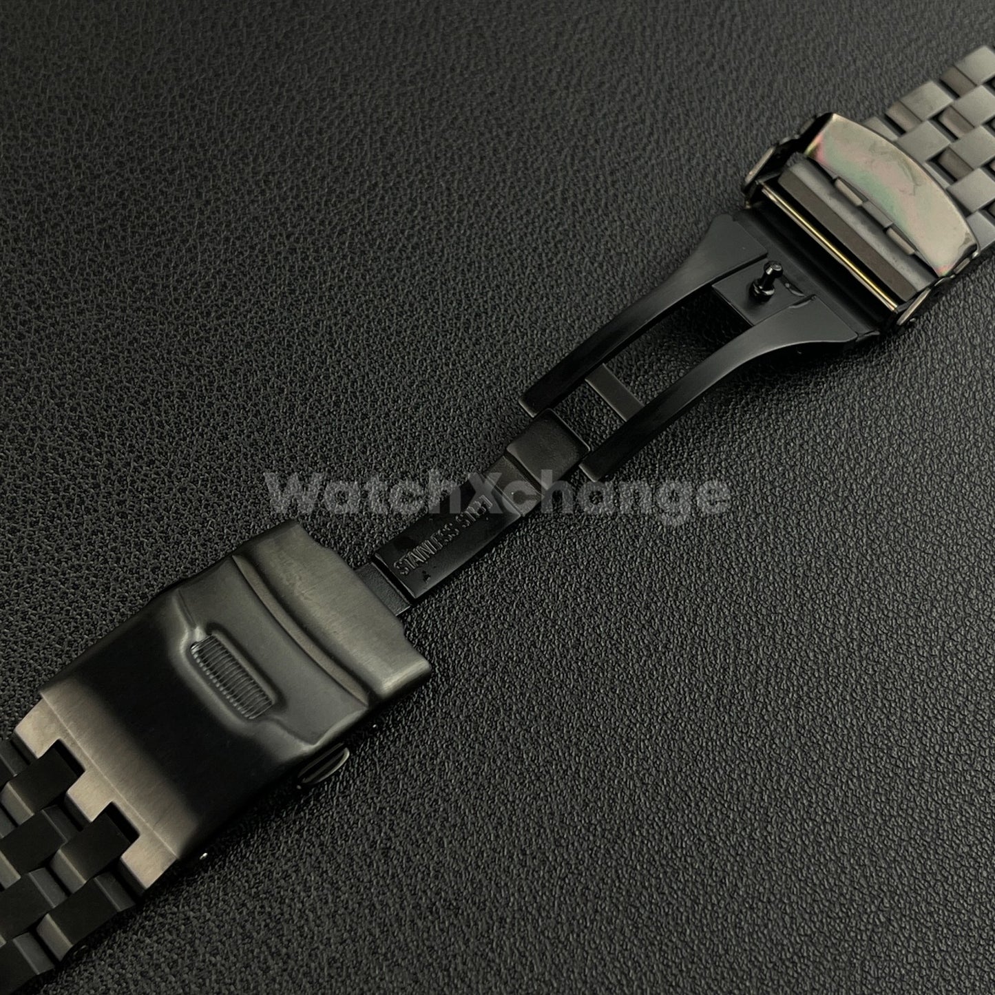 Black Stainless Steel Super Engineer Watch Band Bracelet For Seiko 18mm - 24mm