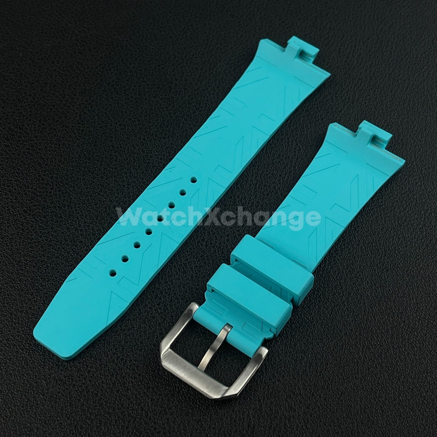 Light Blue Rubber Watch Strap For Citizen Tsuyosa NJ0150 NJ0151ME NJ01510158 9mm