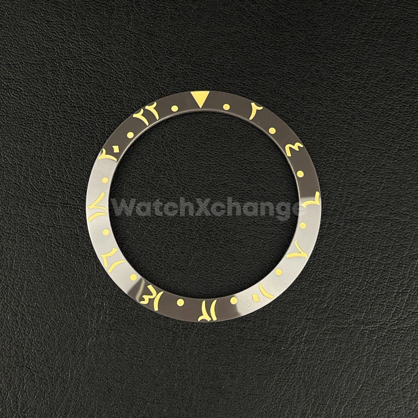38mm Ceramic Arabic Bezel insert Grey Gold For Rolex Seiko SKX SRPD