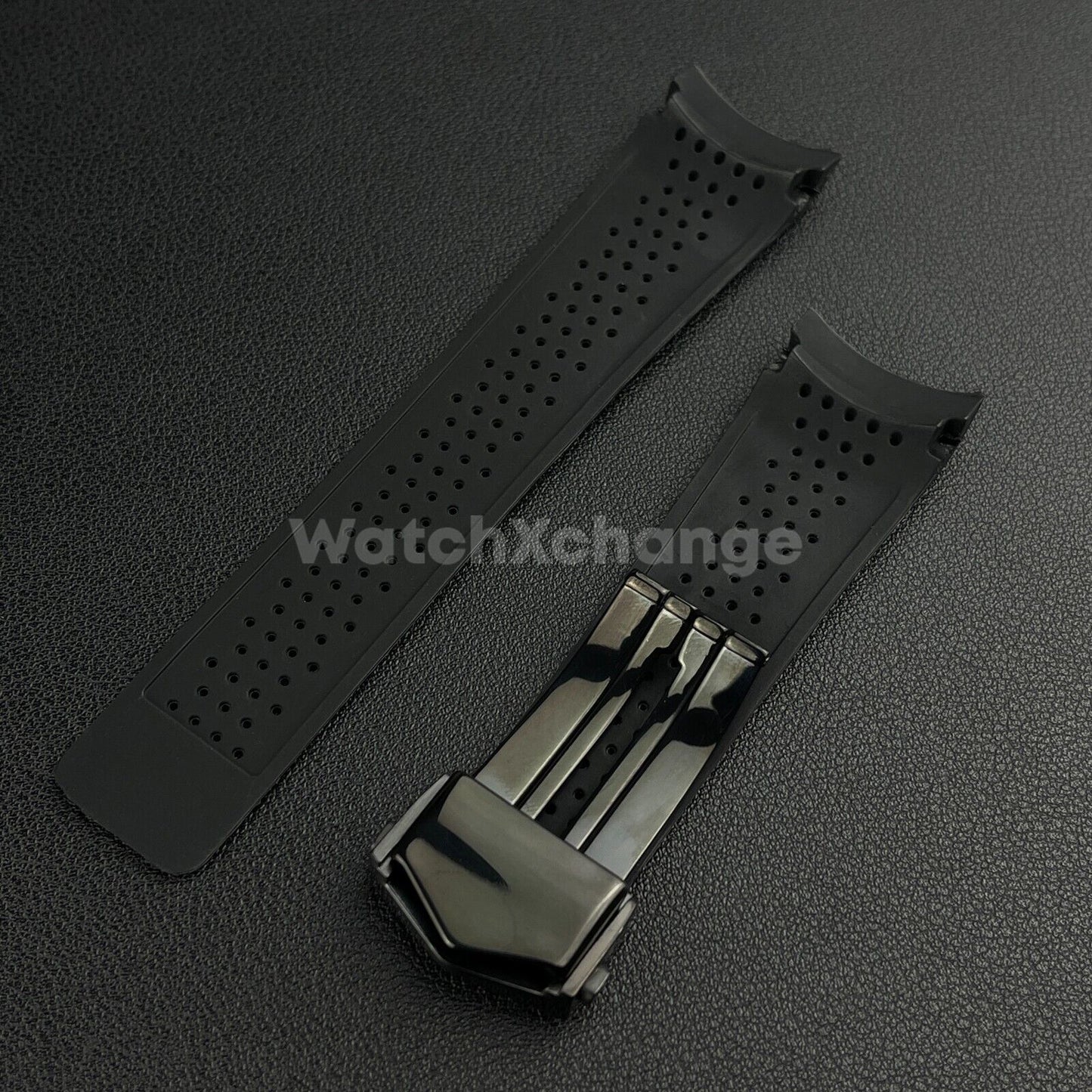 Rubber Silicone Watch Strap Band Mens Breathable Waterproof 24mm Fit TAG Heuer