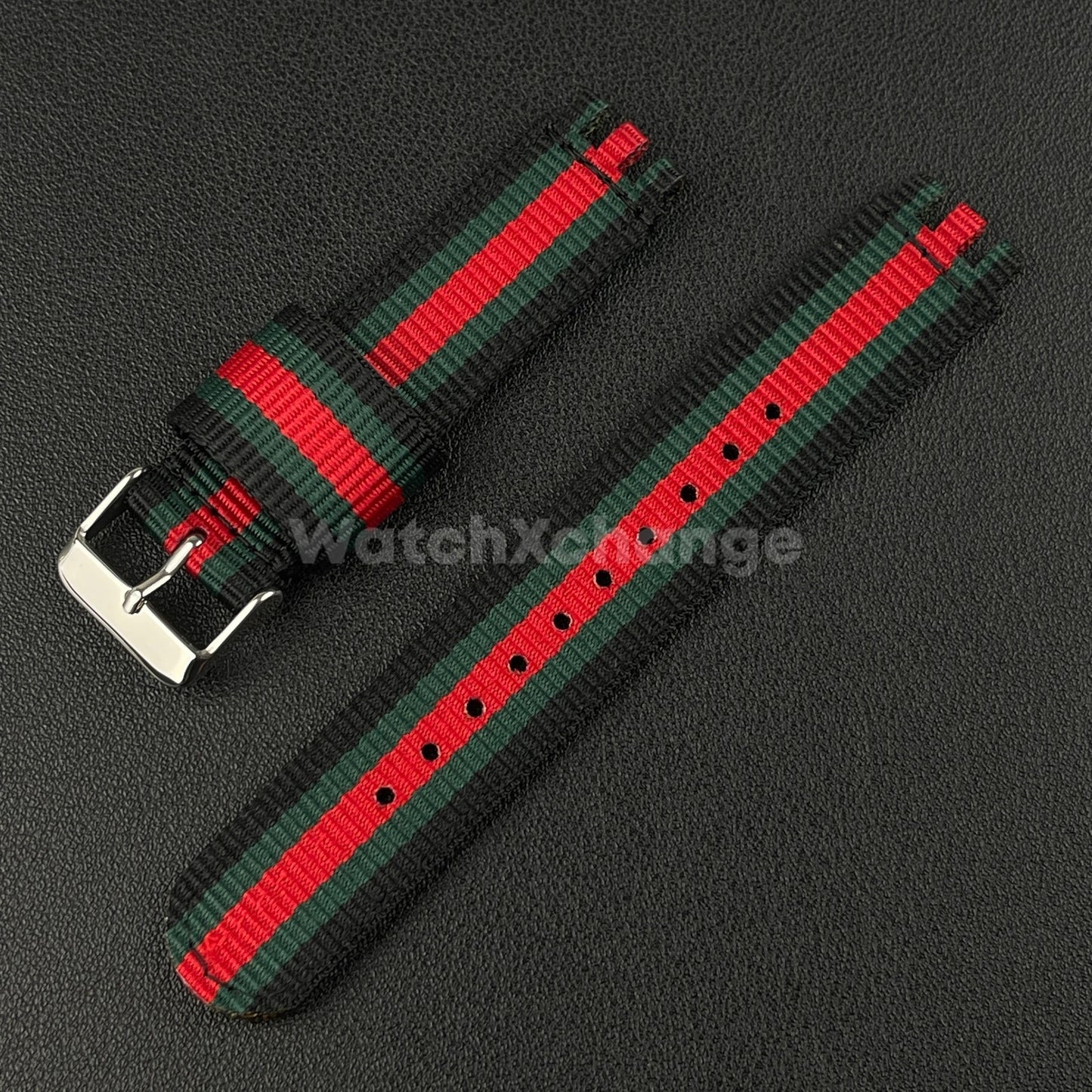 Black Green Red Nylon Strap For Swatch Canvas Watch Band Wristband 17/19/20mm