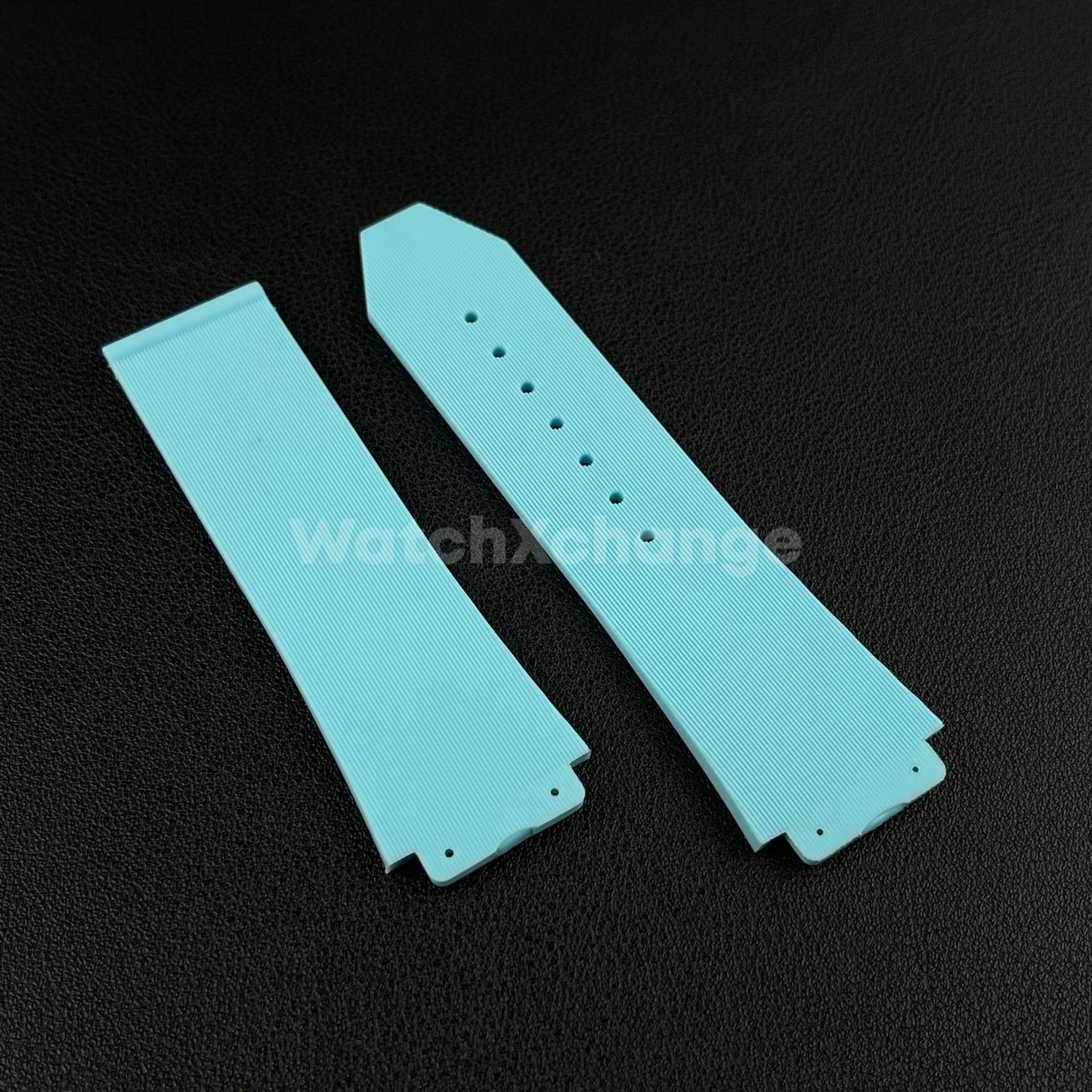 Blue Rubber Silicone Watch Strap Waterproof Band 26*19mm Fit HUBLOT BIG BANG