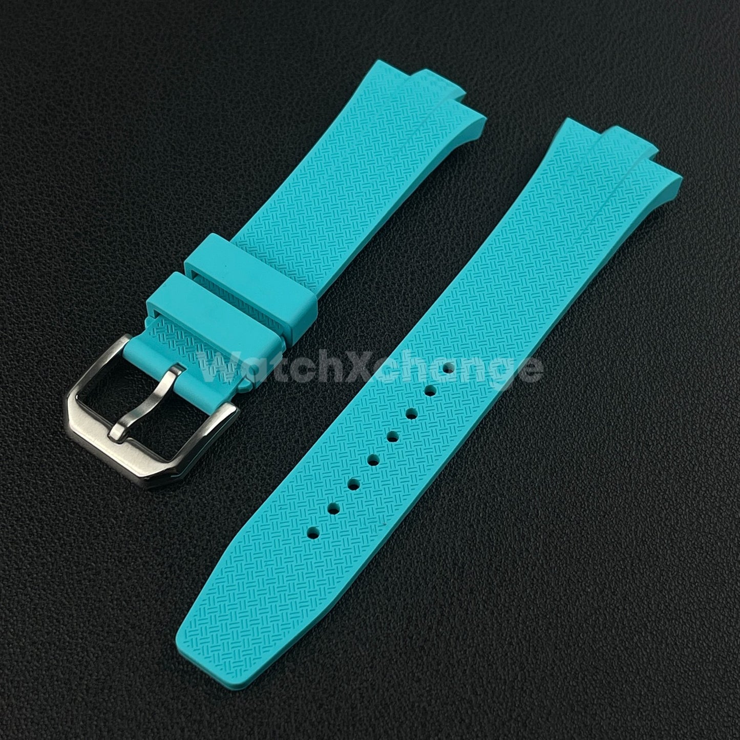 Light Blue Rubber Watch Strap For Citizen Tsuyosa NJ0150 NJ0151ME NJ01510158 9mm