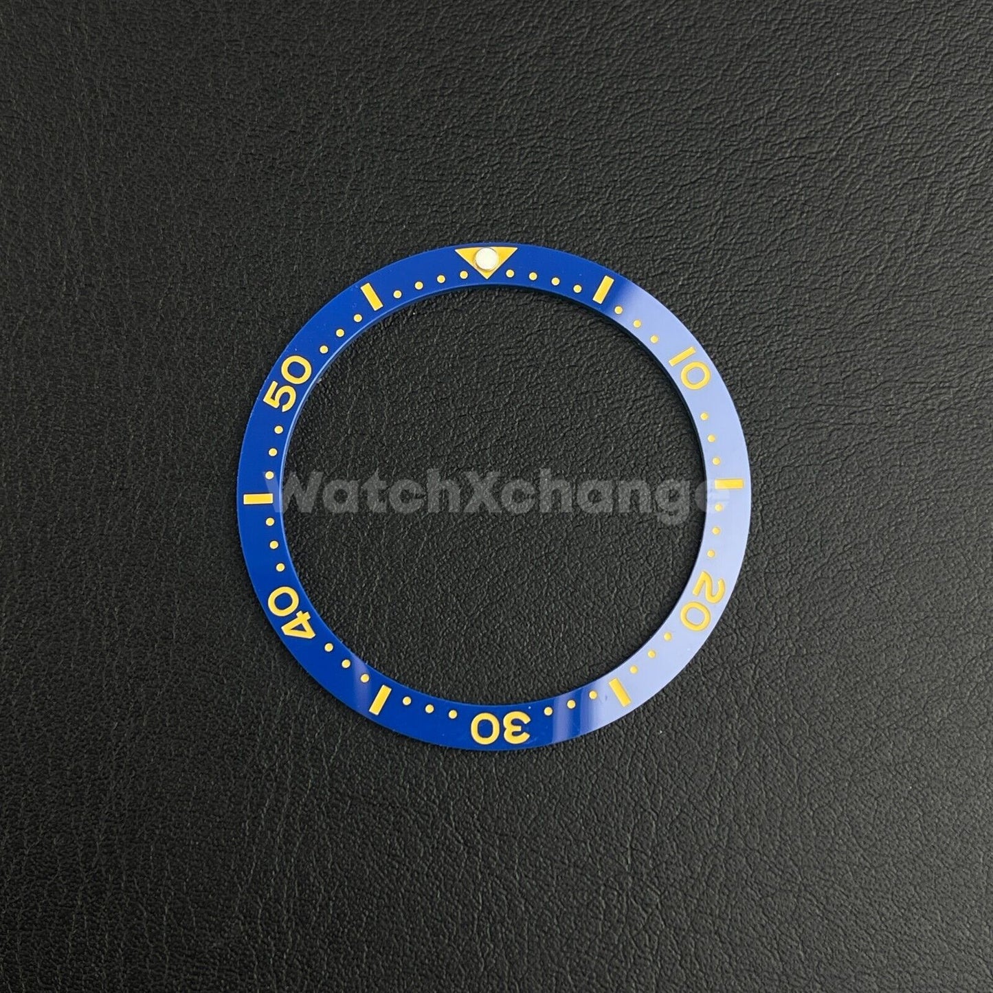 Blue & Gold 38mm Flat Ceramic Bezel Insert For Divers Watch Seiko Mod SKX SRPD