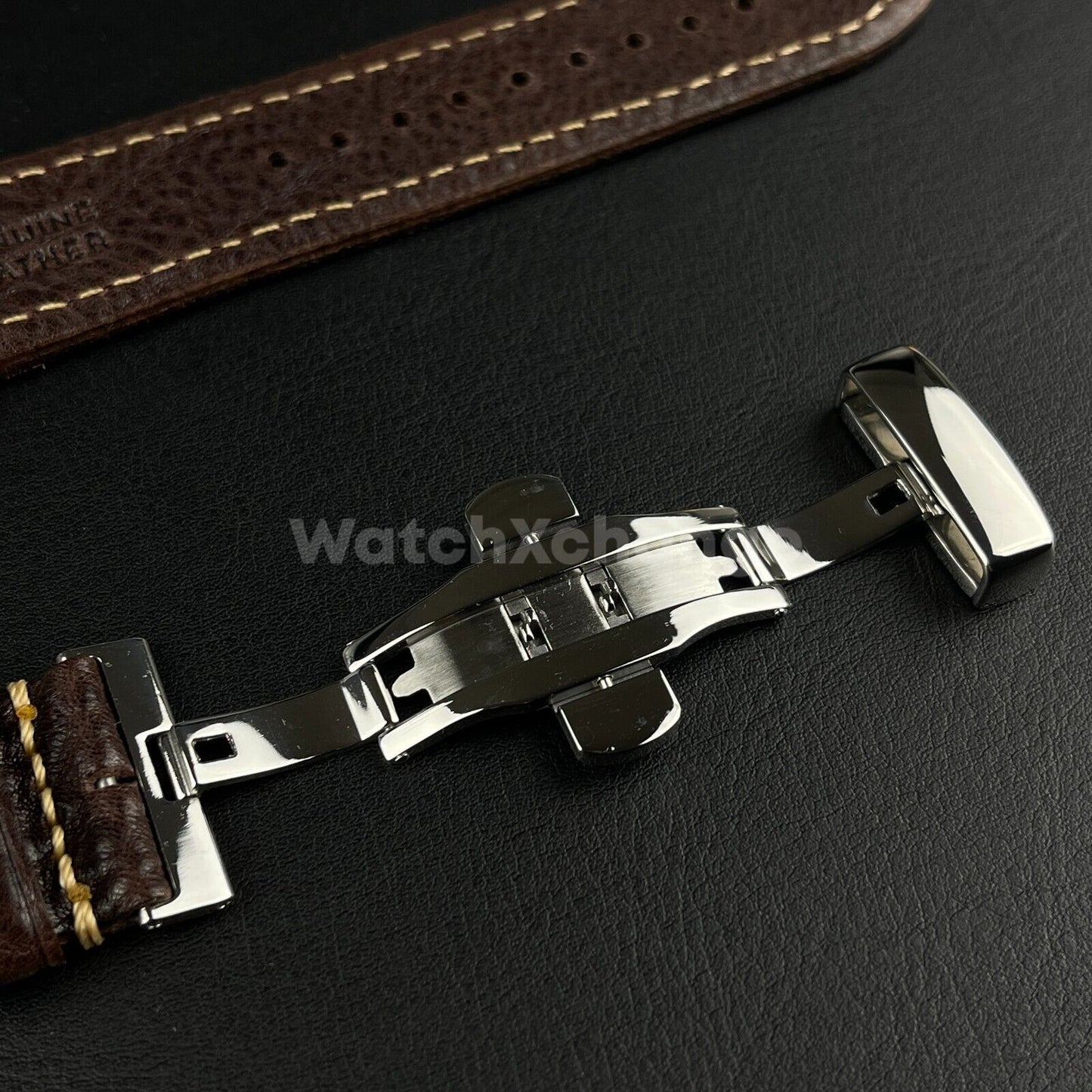 Mens Genuine Brown Leather Watch Strap Band for PANERAI FOSSIL 20mm, 22mm, 24mm