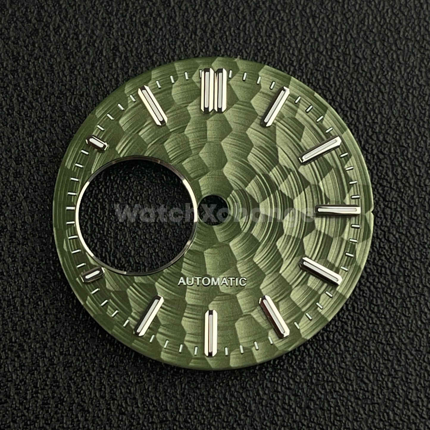 28.5mm Olive Green Honeycomb Texture Watch Dial Face For Seiko NH38 Movement