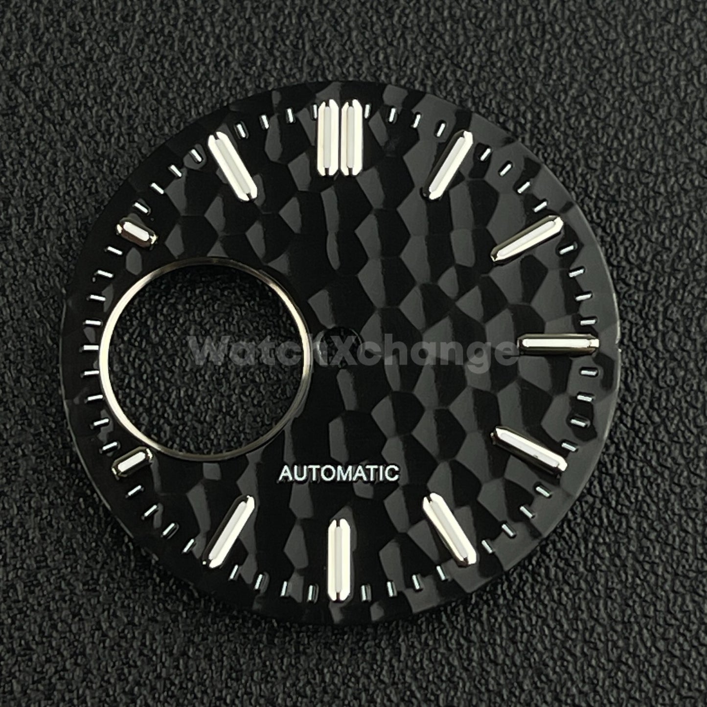 28.5mm Black Honeycomb Texture Watch Dial Face For Seiko NH38 Movement