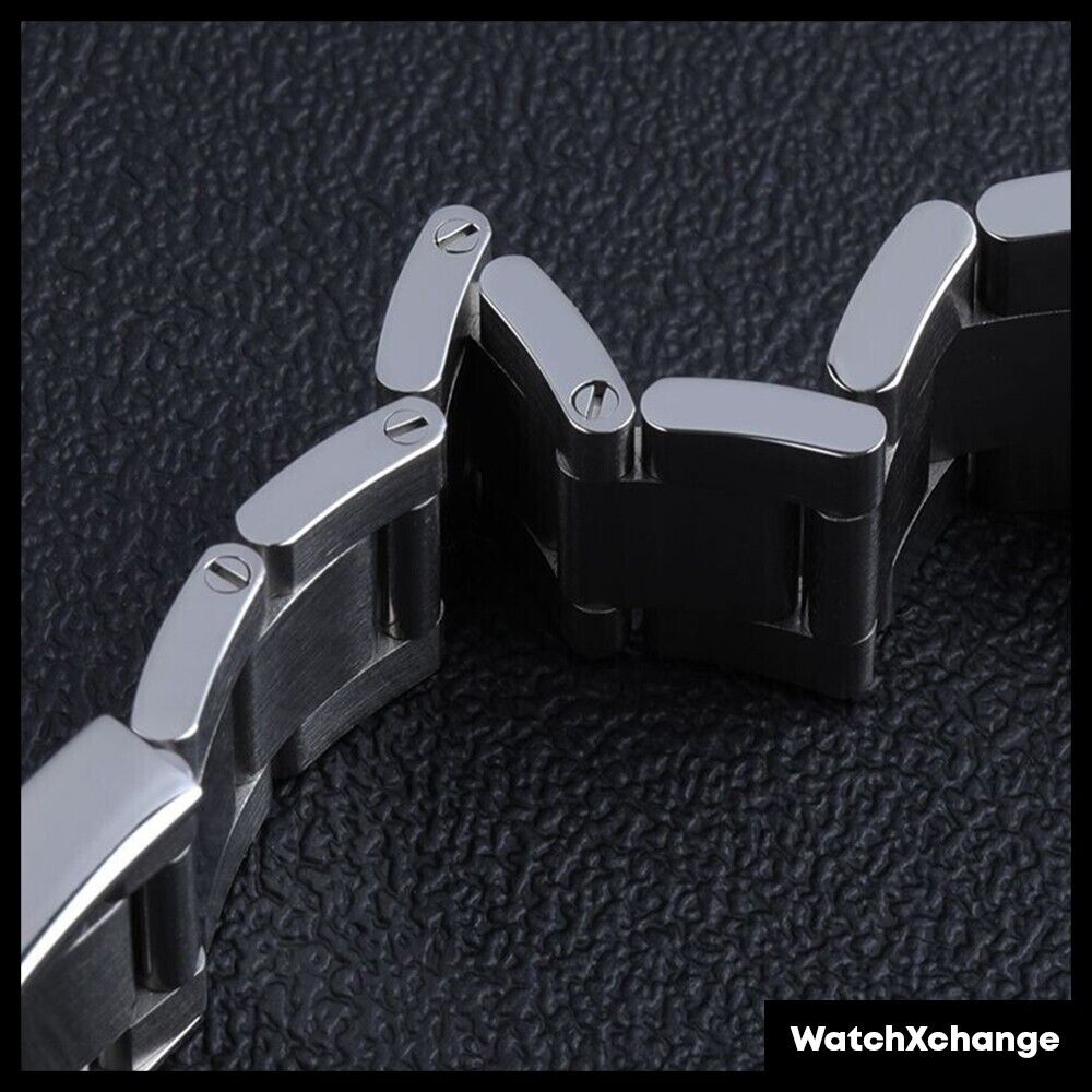 Silver Watch Strap Band Replacement to fit Rolex Submariner, Daytona, GMT 20mm