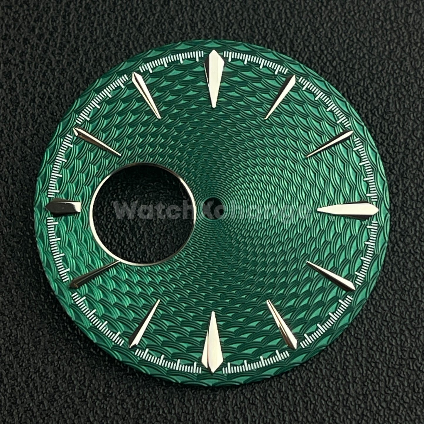 35mm Green & Silver Cocktail Texture Watch Dial Face For Seiko NH38 Movement
