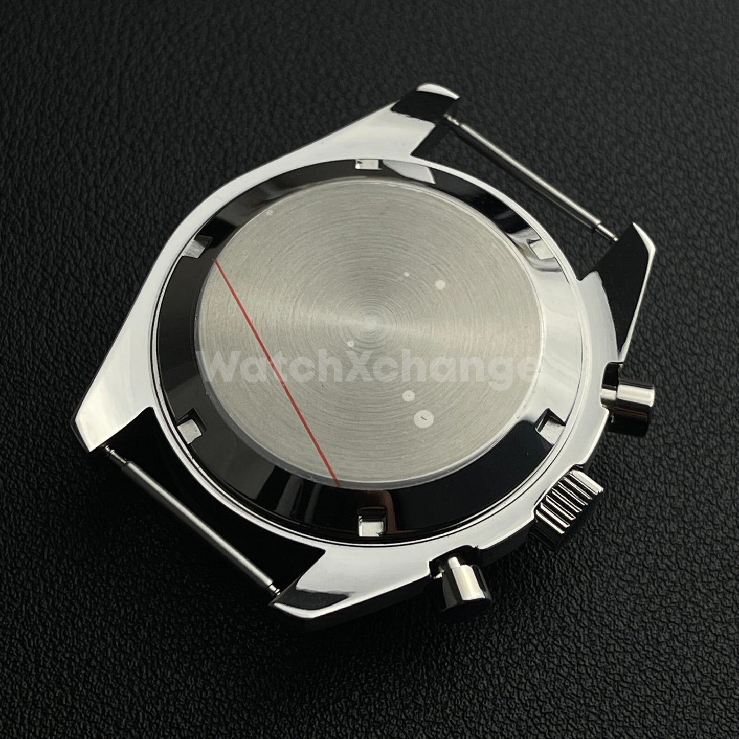 40mm Silver Stainless Steel Watch Case for VK63 Quartz Movement