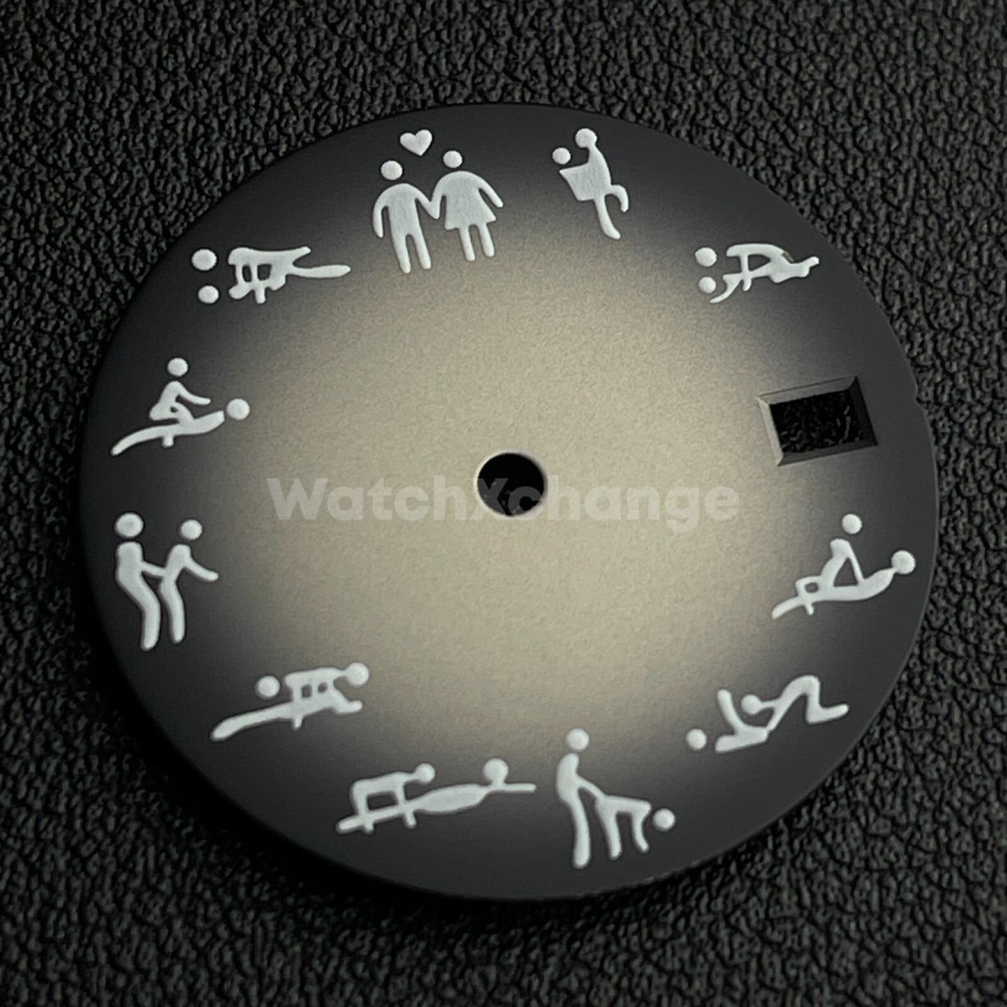 28.5mm Adult Sex Positions Love Watch Dial for SEIKO NH35 NH36 Movement