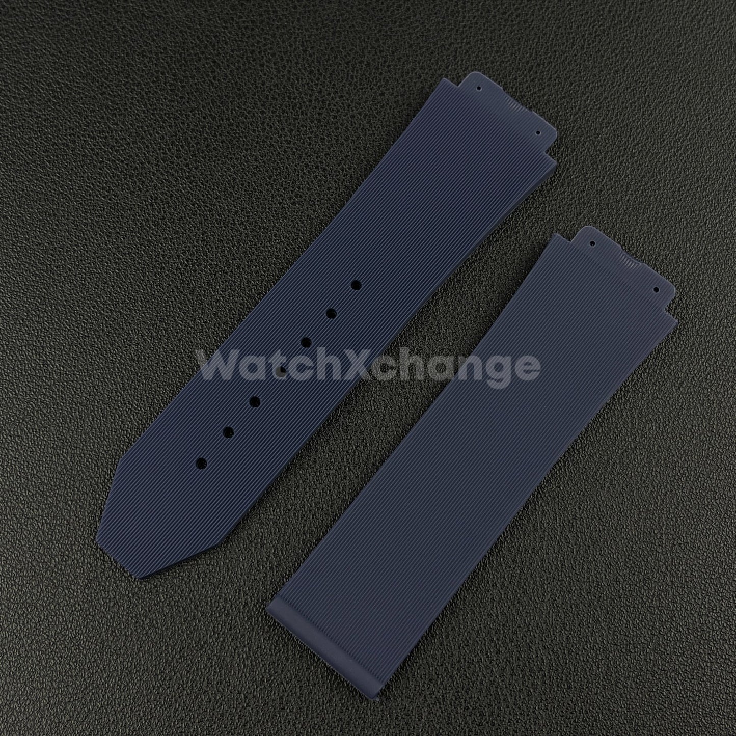 Blue Rubber Silicone Watch Strap Waterproof Band 26*19mm Fit HUBLOT BIG BANG