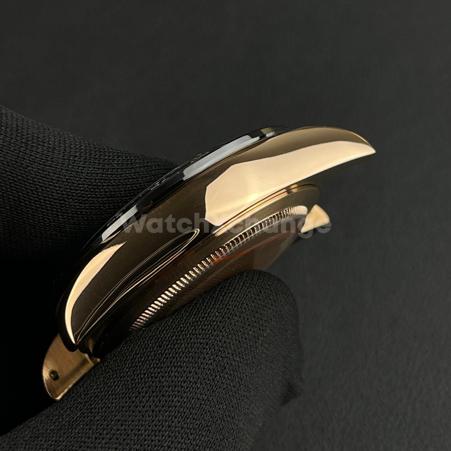 39mm Rose Gold Stainless Sapphire Glass Watch Case for VK63 Quartz Movement
