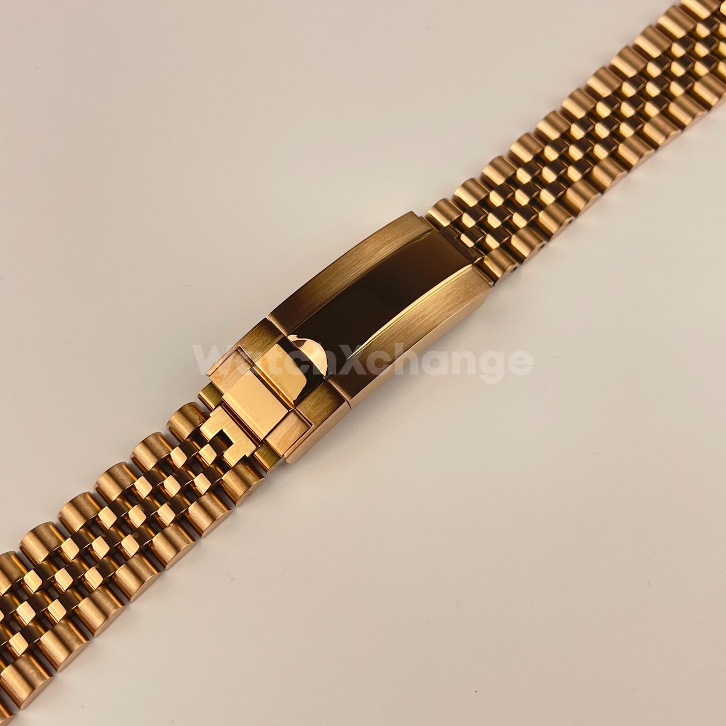20mm Rose Gold Jubilee Strap Watchband Bracelet For Rolex Sub GMT