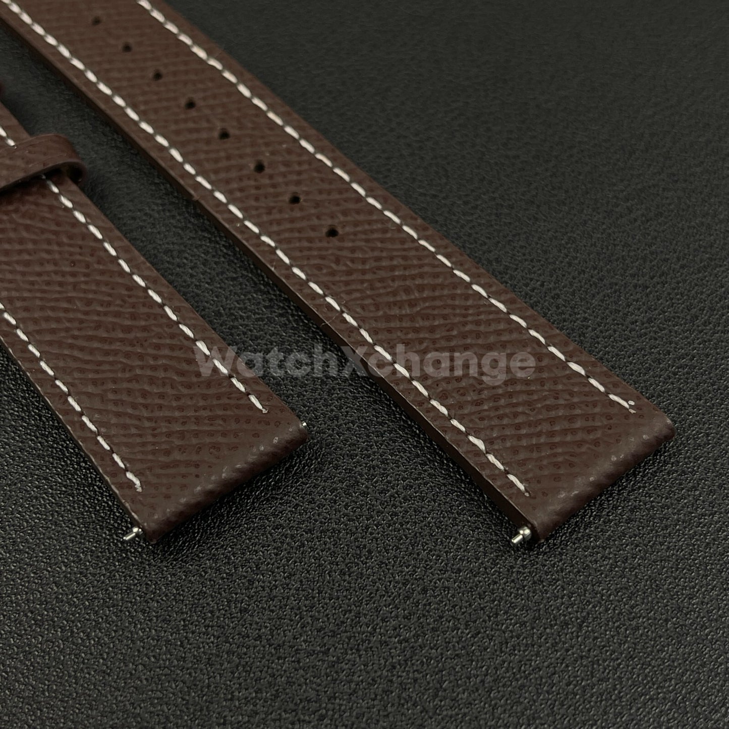 Brown Universal Quick Release Genuine Leather Watch Strap Band 18mm 20mm 22mm