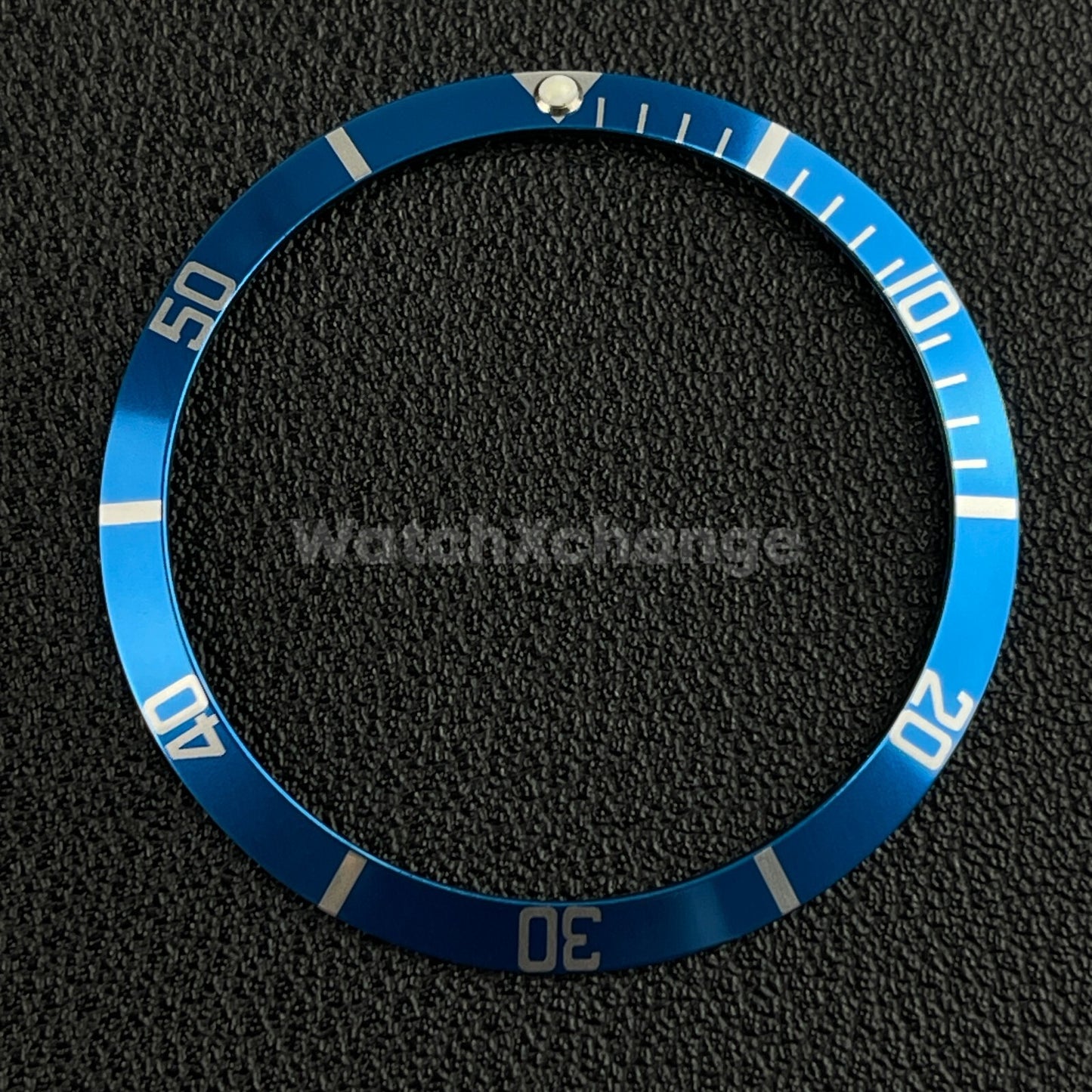 Blue & Silver 36.5mm Sloped Aluminium Watch Bezel Insert for Rolex Seiko
