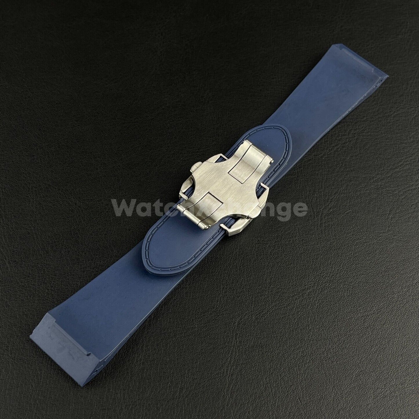 Blue Silicone Rubber Diver Strap Band for Cartier Santos 100 XL Large 23mm 25mm