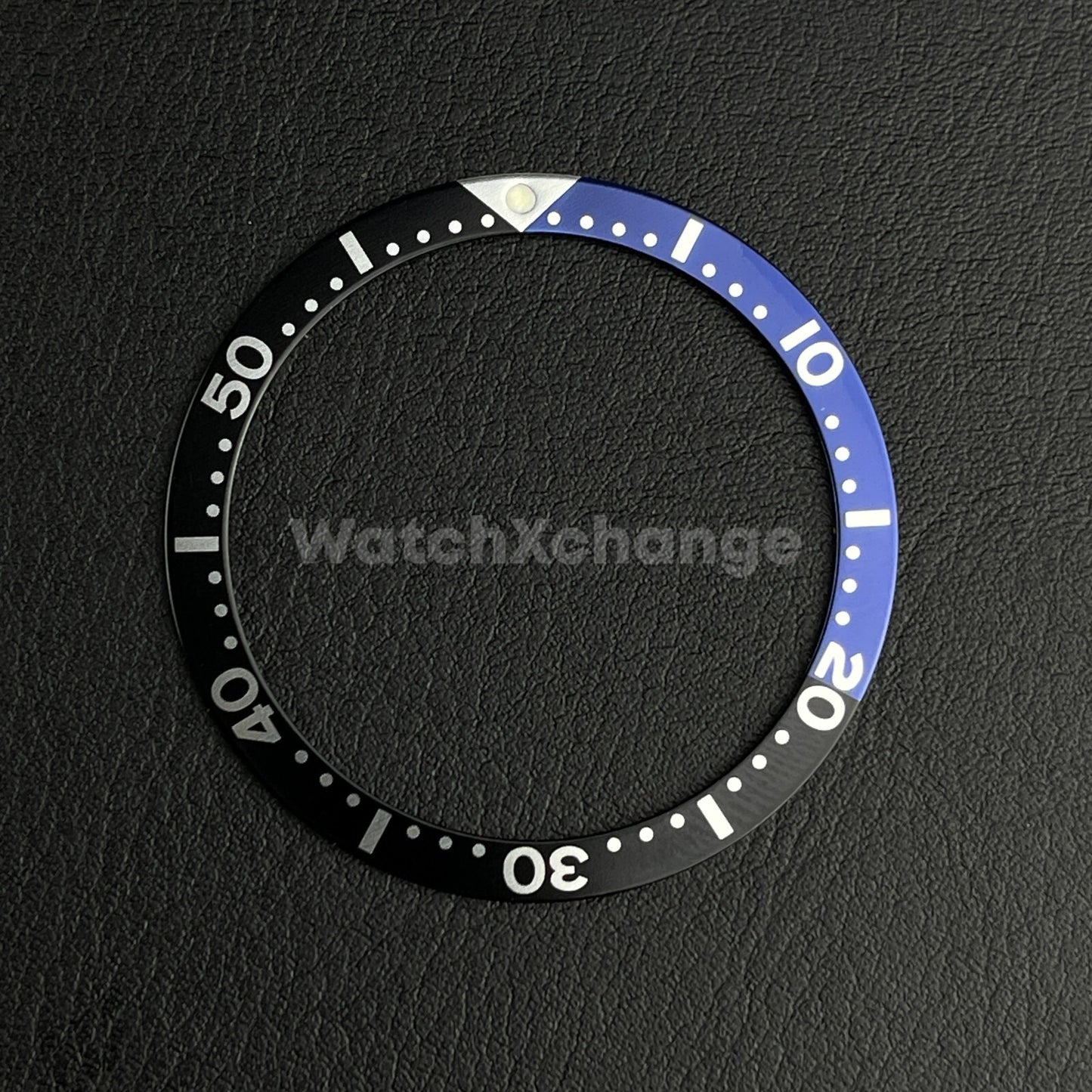 Black & Blue 38mm Flat Aluminium Bezel Insert For Divers Watch Seiko Mod Turtle