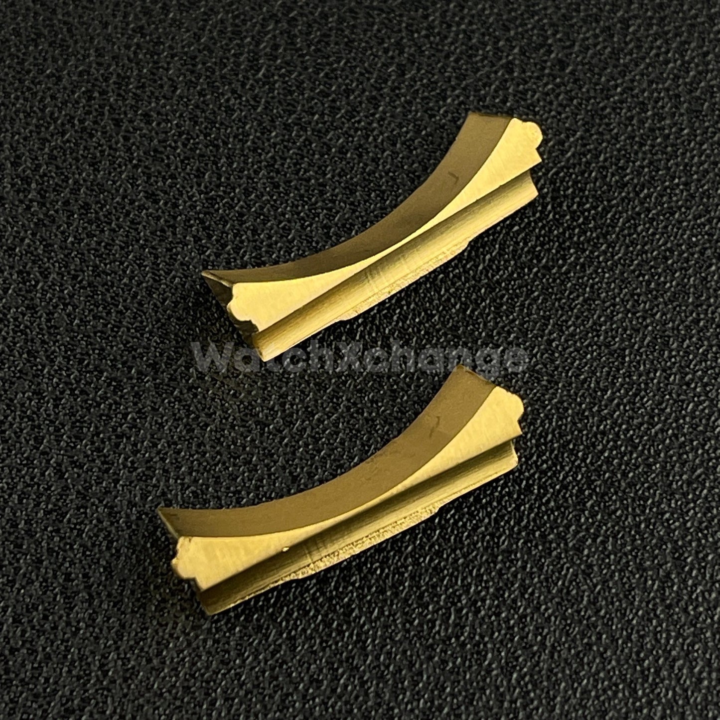 Gold 22mm Curved End Links Watch Band Strap Bracelet Link For Rolex 126600