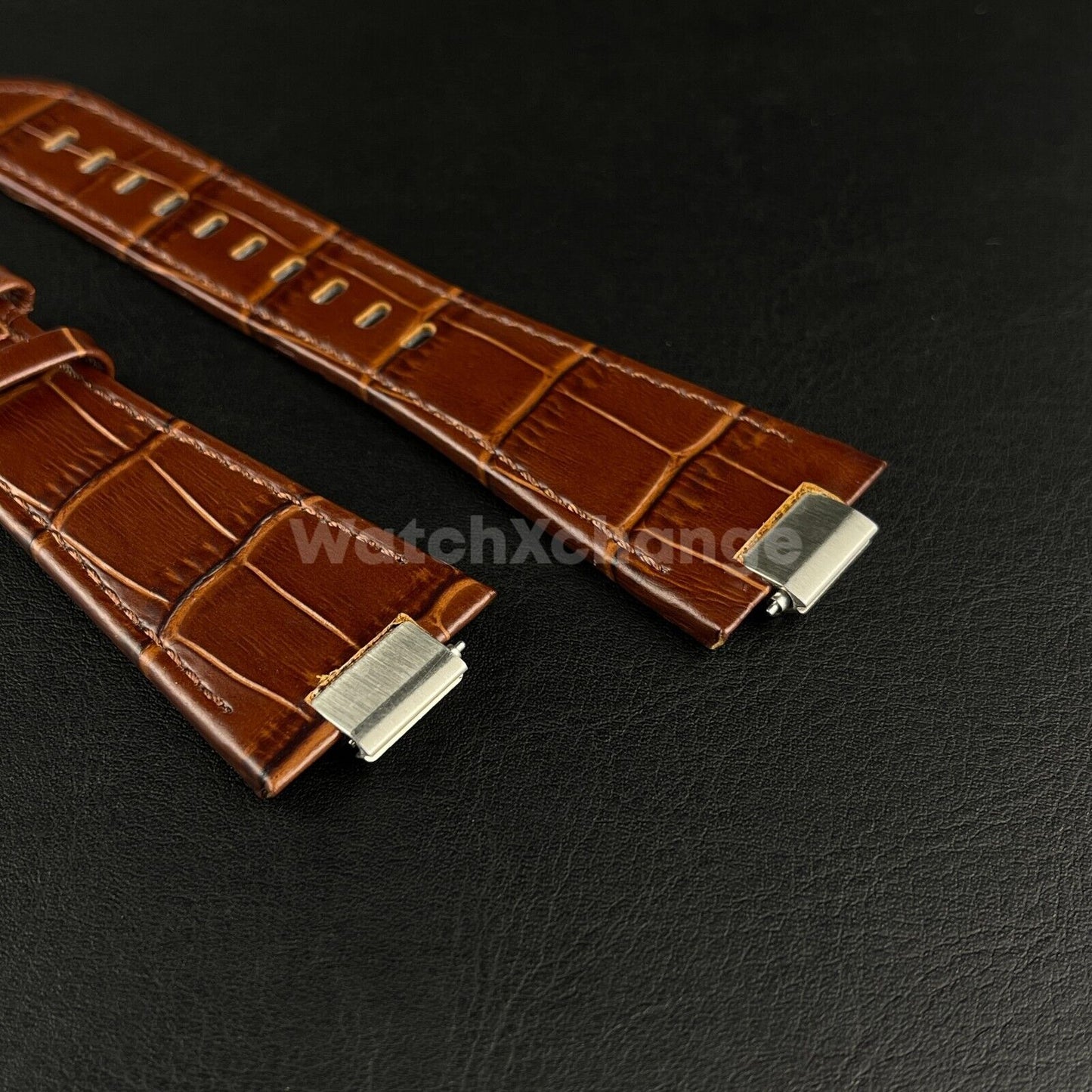 27mm Brown Leather Strap For TISSOT PRX Powermatic 80 Watch Band 40mm