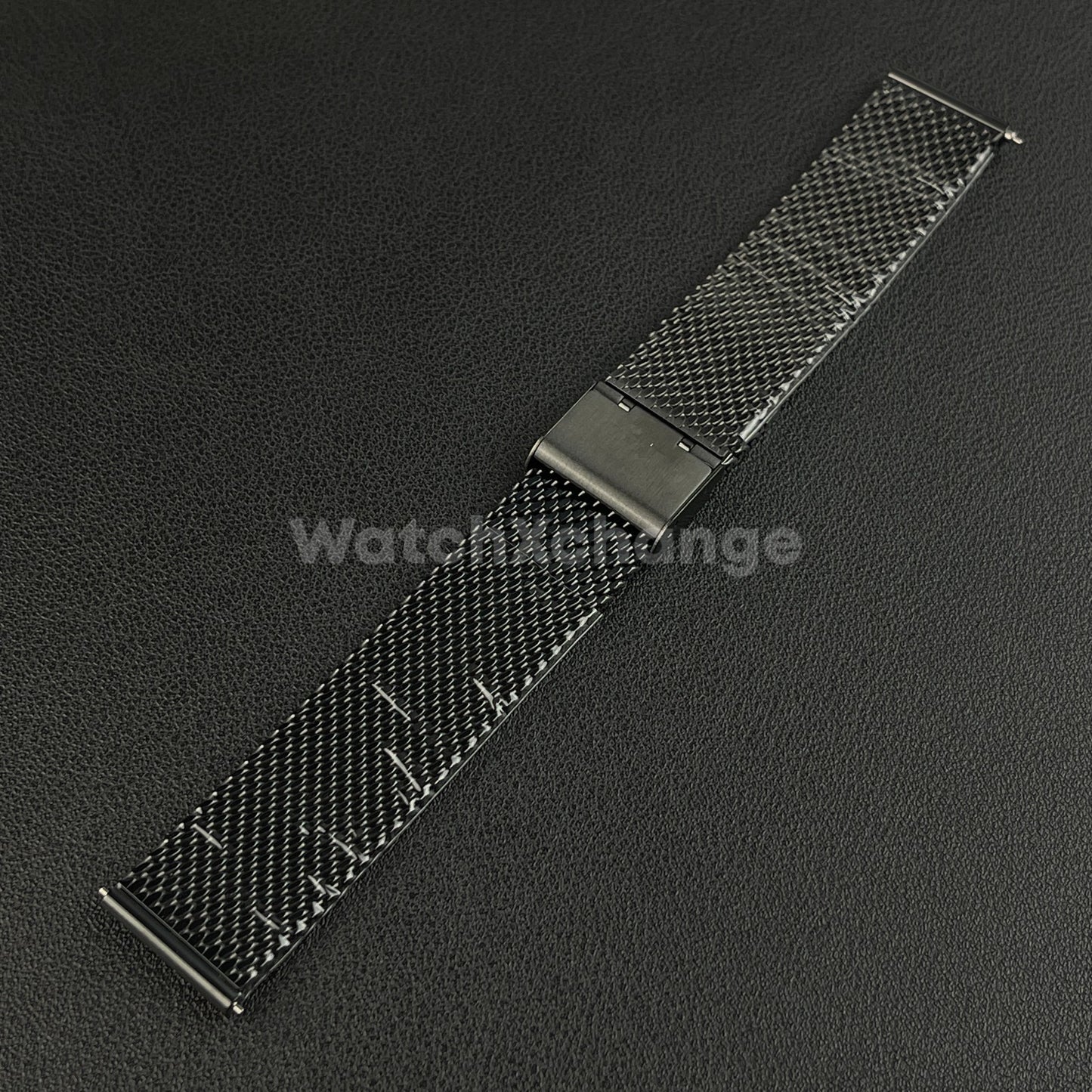 Black Milanese Mesh Watch Strap Band Steel Metal Quick Release 18mm - 24mm