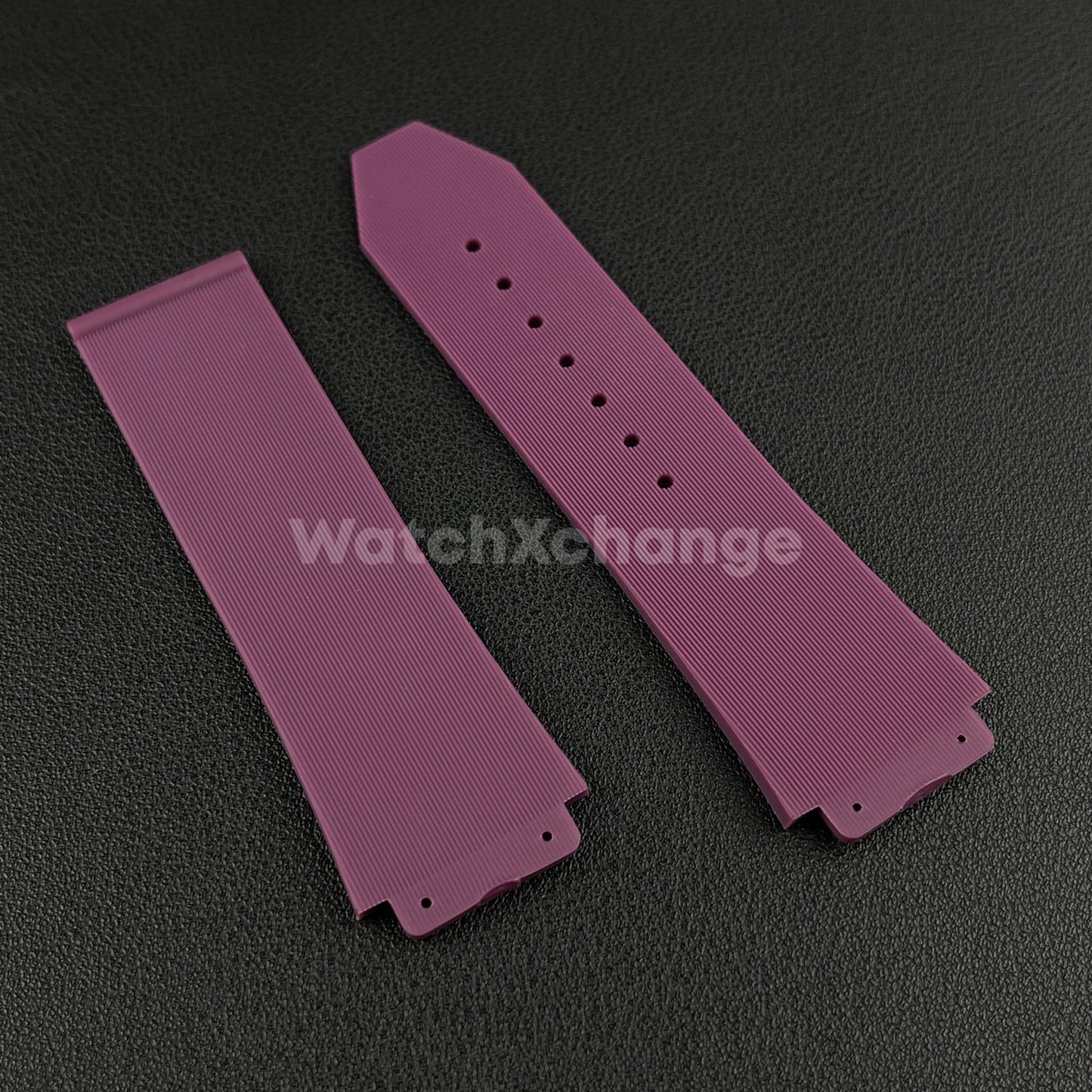 Purple Rubber Silicone Watch Strap Waterproof Band 26*19mm Fit HUBLOT BIG BANG