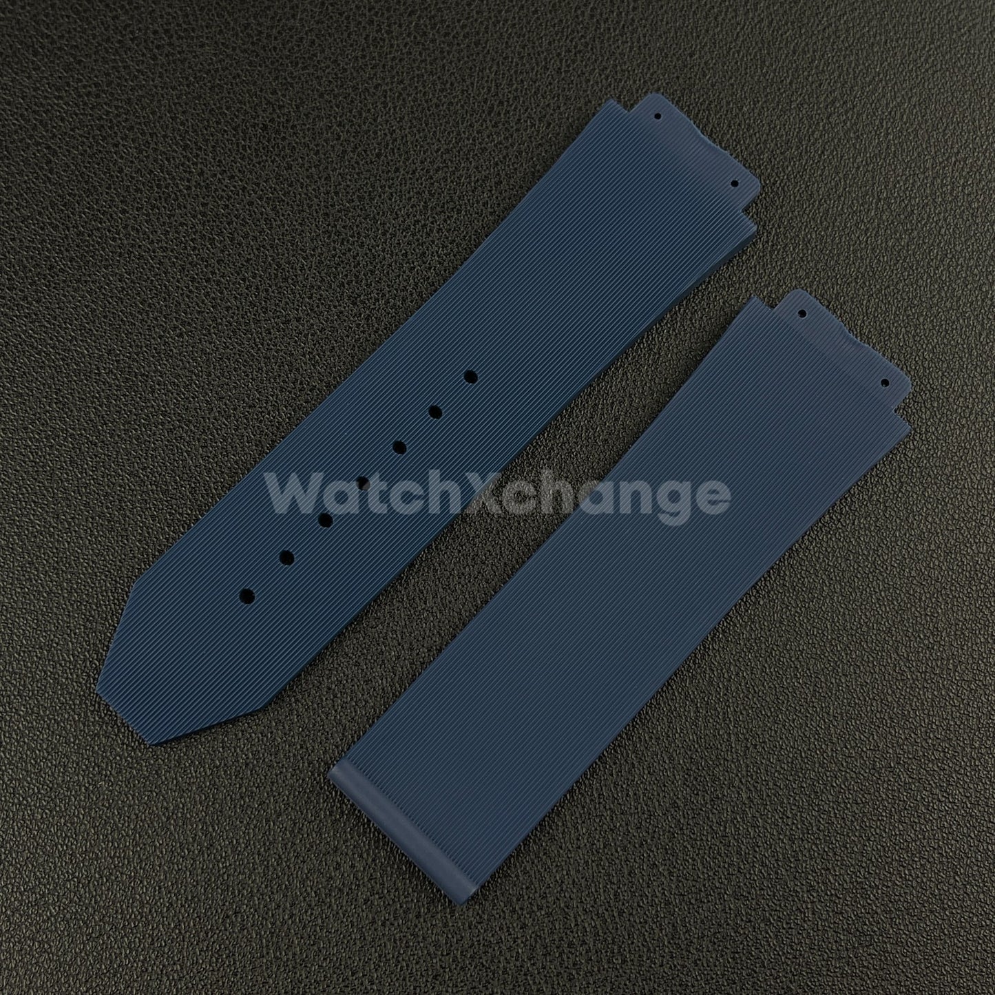 Blue Rubber Silicone Watch Strap Waterproof Band 26*19mm Fit HUBLOT BIG BANG