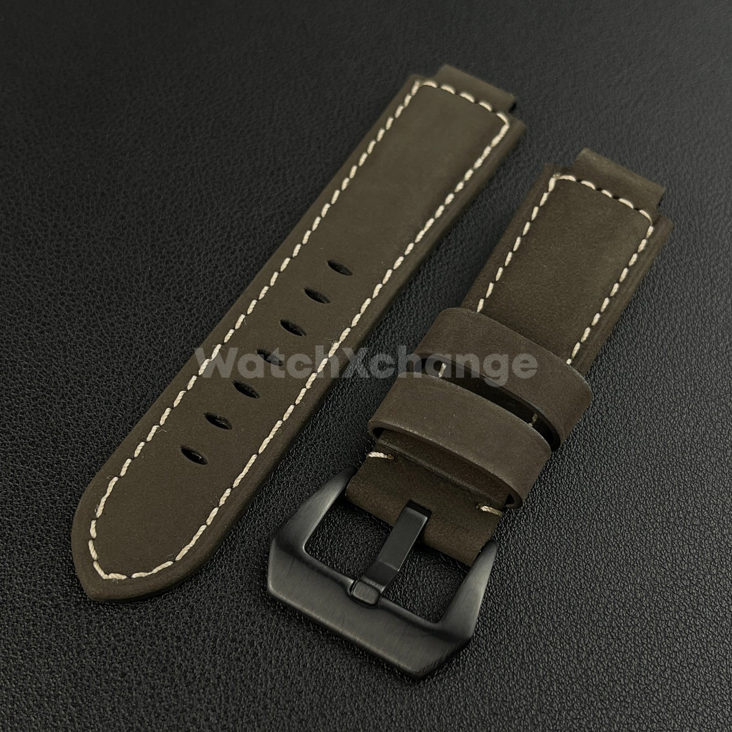 Brown Frosted Leather Watch Strap for Timex Tidal Compass T2N72 T2N720 14mm 16mm
