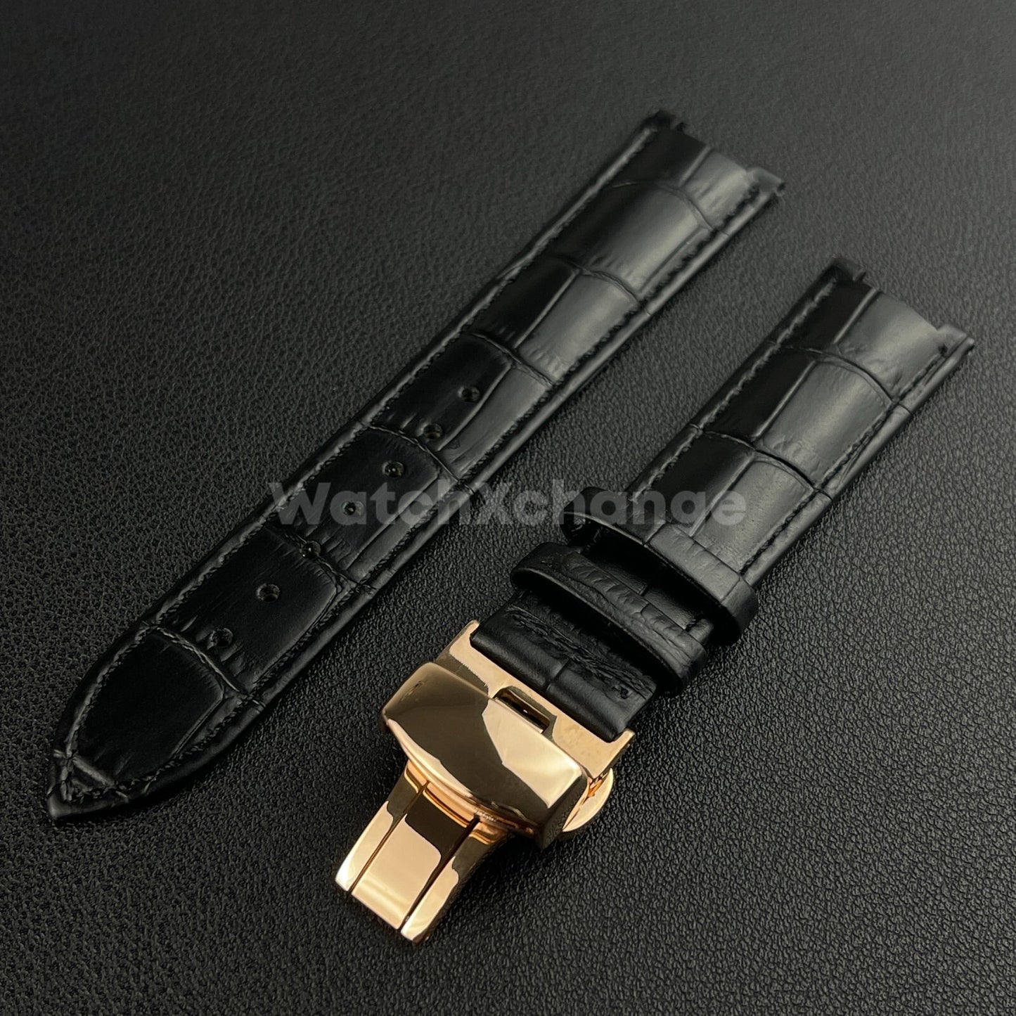 Black Leather Watch Straps Fit For Michael Kors MK6985 MK6986 MK2425 MK2433 20mm