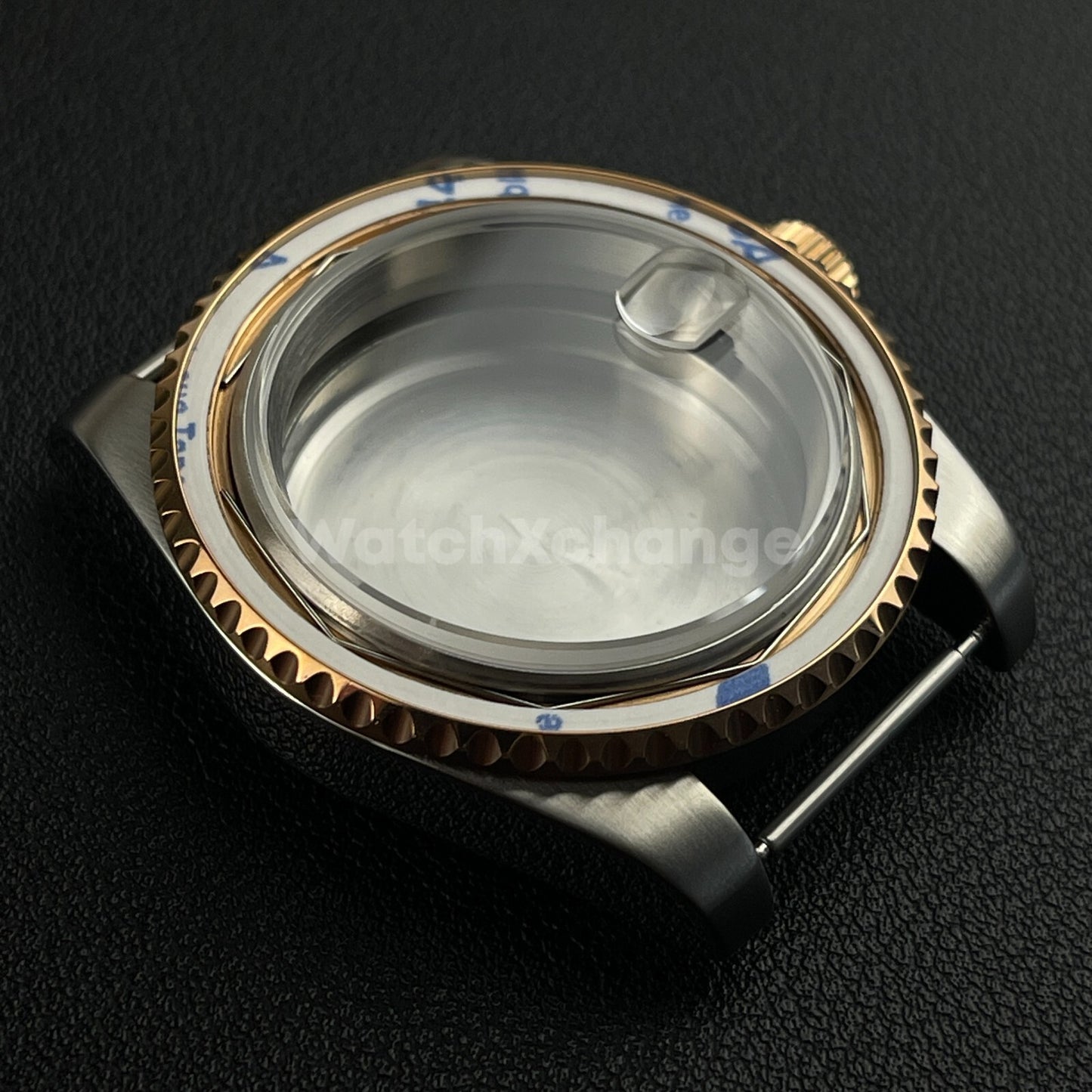 40mm Silver Rose Gold Stainless Steel Divers Watch Case GMT Submariner NH35 NH36