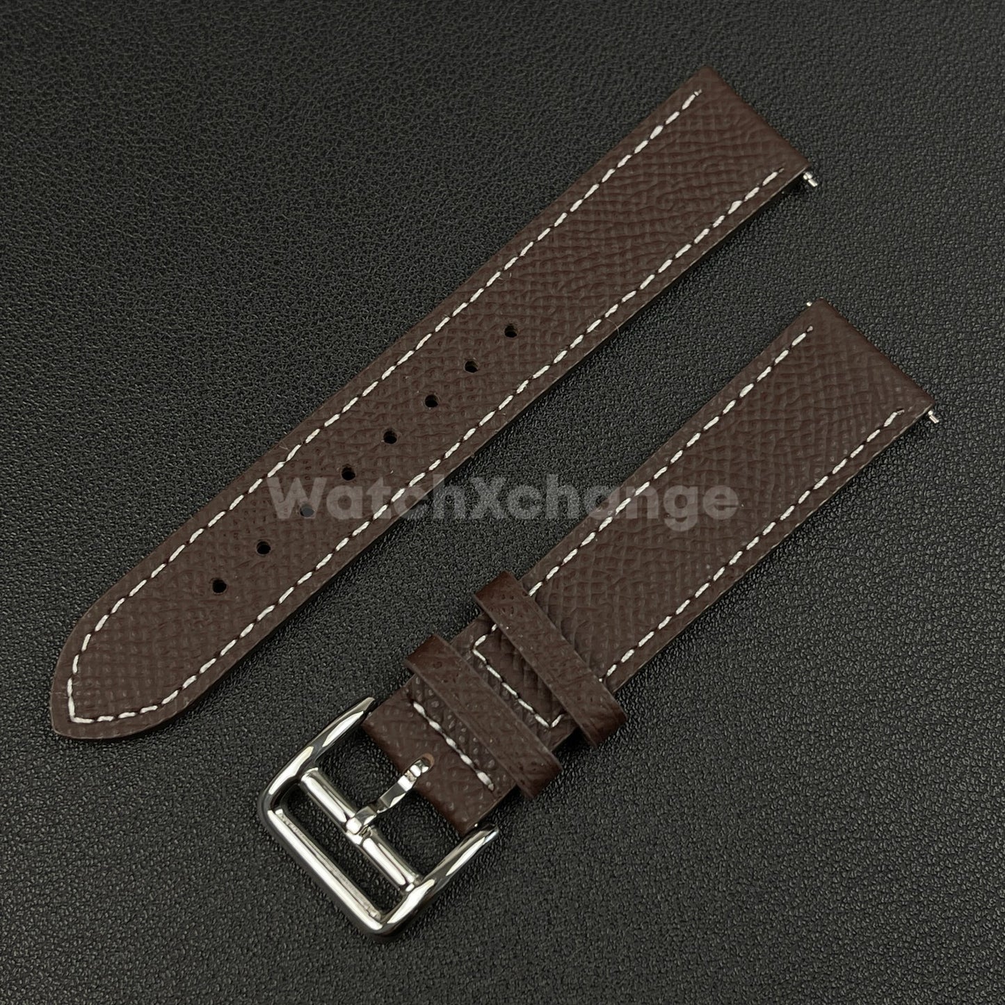 Brown Universal Quick Release Genuine Leather Watch Strap Band 18mm 20mm 22mm