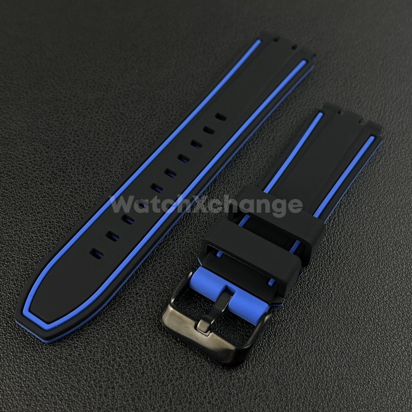 Blue Black Silicone Watch Strap For SWATCH Irony YVS400 YVS451 YVB404 Watchband