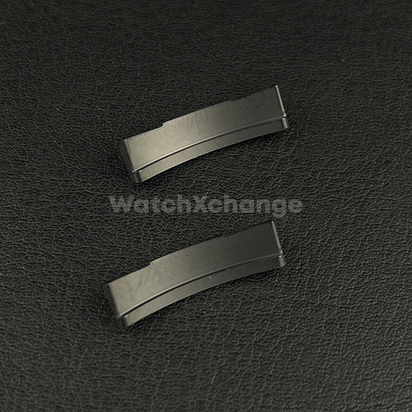 Black 21mm Curved End Links Steel Watch Band Strap Bracelet Link Two Tone