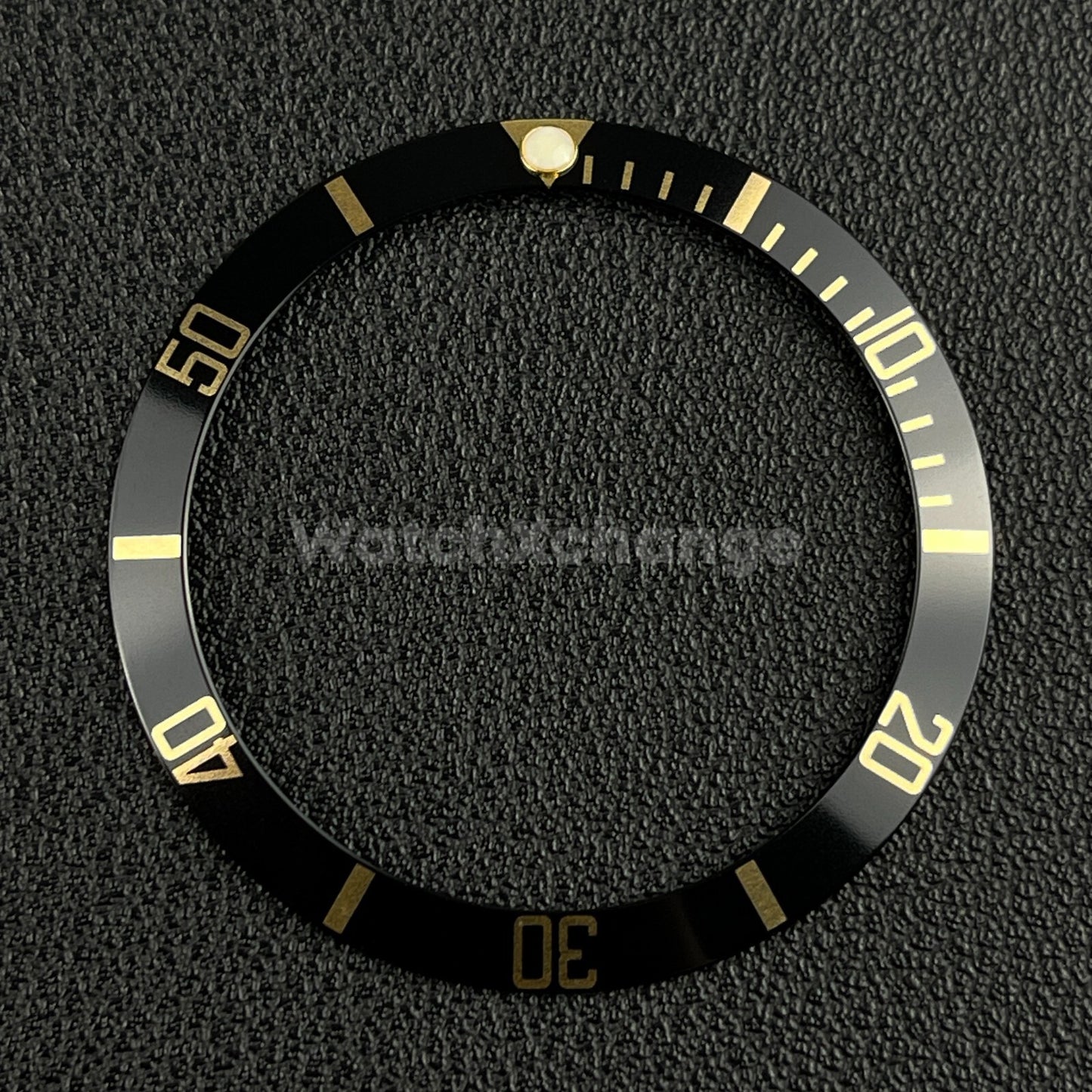 Black & Gold 37.5mm Aluminium Watch Bezel Insert for Rolex 16610 Seiko
