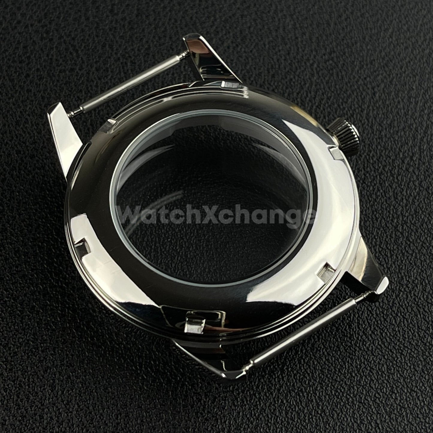 33mm Silver Cocktail Arched Glass Stainless Steel Watch Case For Seiko NH35 NH38