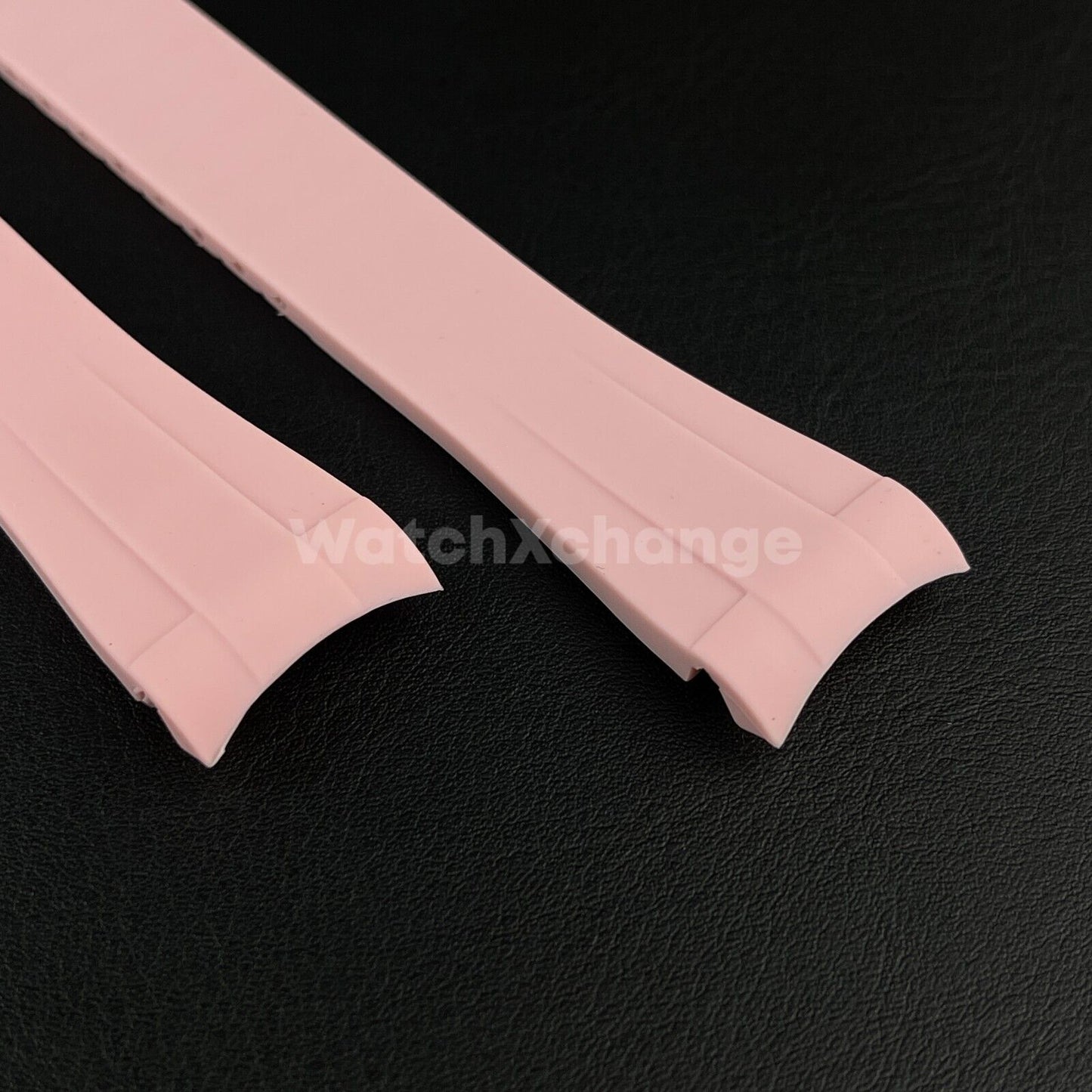 Pink Rubber Strap Rolex Submariner GMT Master Deployment Clasp Oysterflex 20mm
