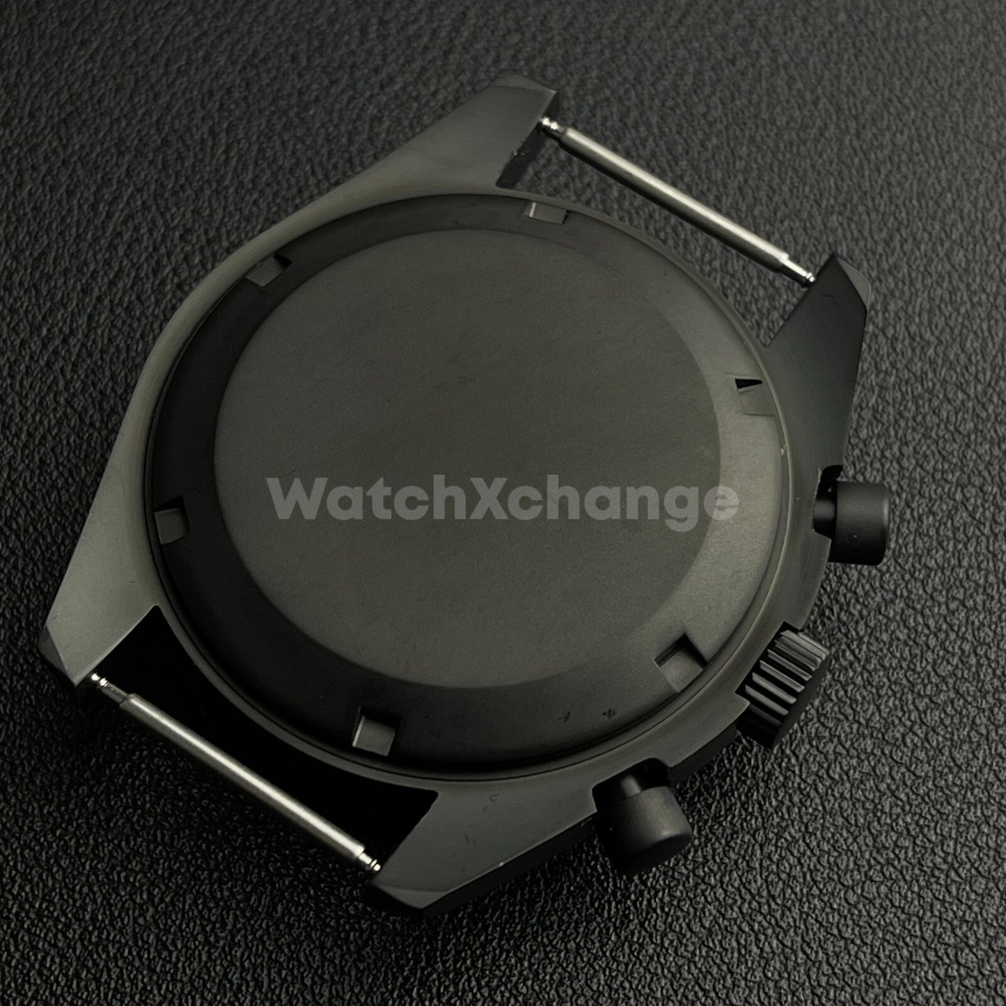 40mm Black Stainless Steel Watch Case for VK63 Quartz Movement
