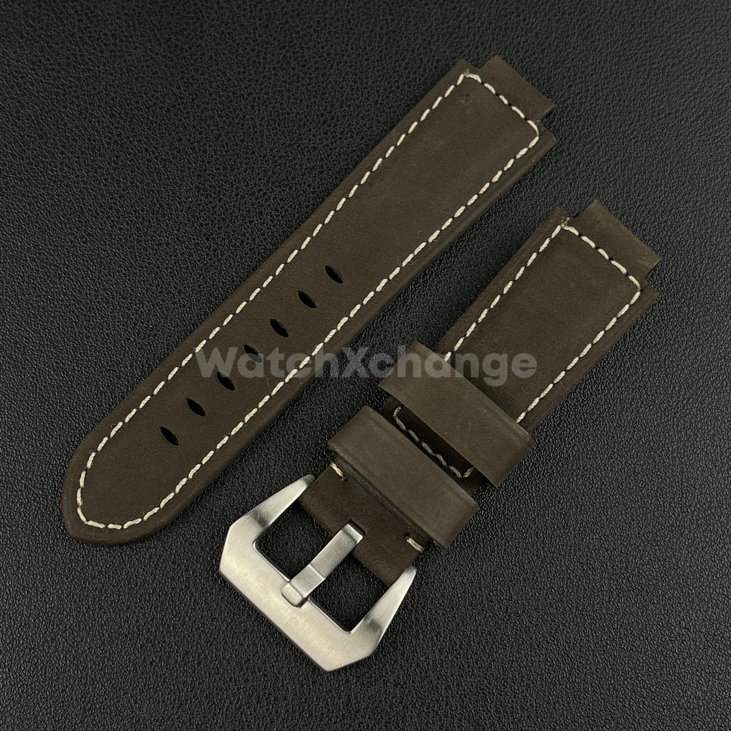 Brown Frosted Leather Watch Strap for Timex Tidal Compass T2N72 T2N720 14mm 16mm