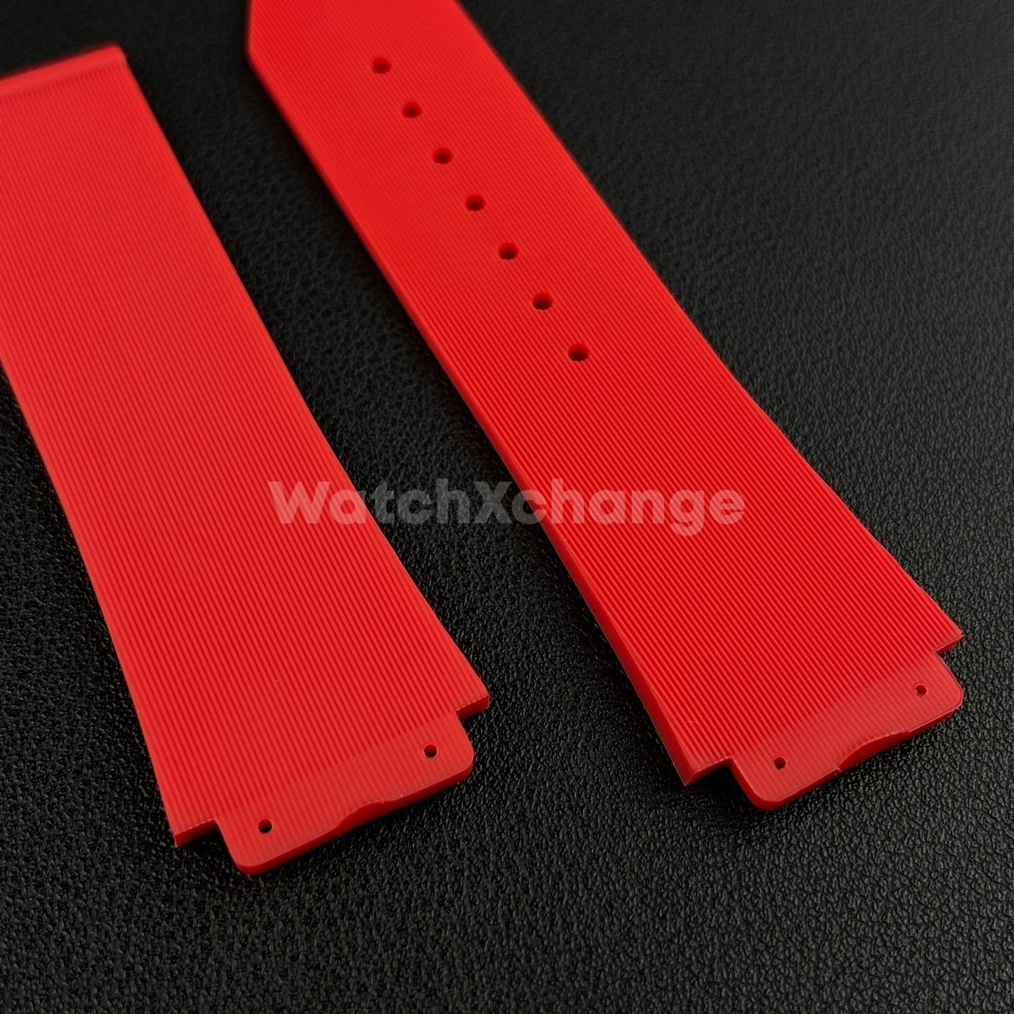 Red Rubber Silicone Watch Strap Waterproof Band 26*19mm Fit HUBLOT BIG BANG