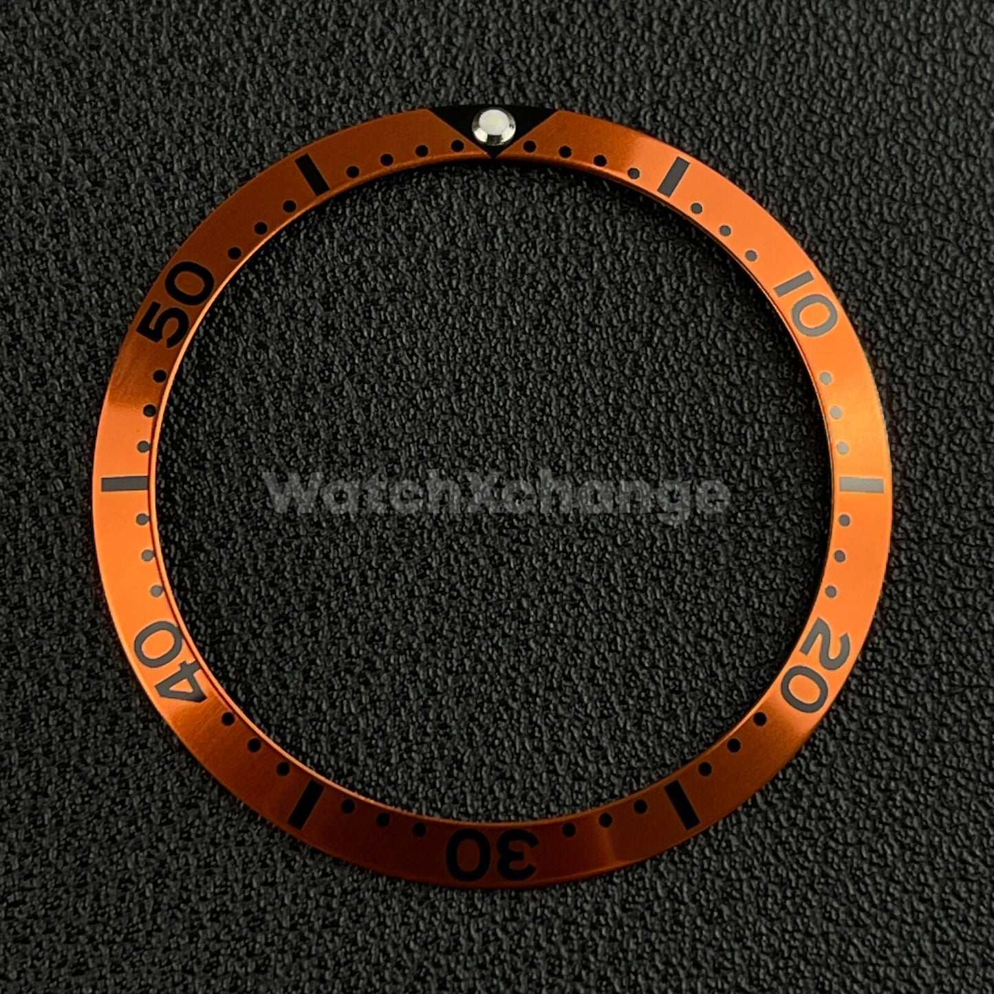 Orange & Black 36.5mm Sloped Aluminium Watch Bezel Insert for Rolex Seiko